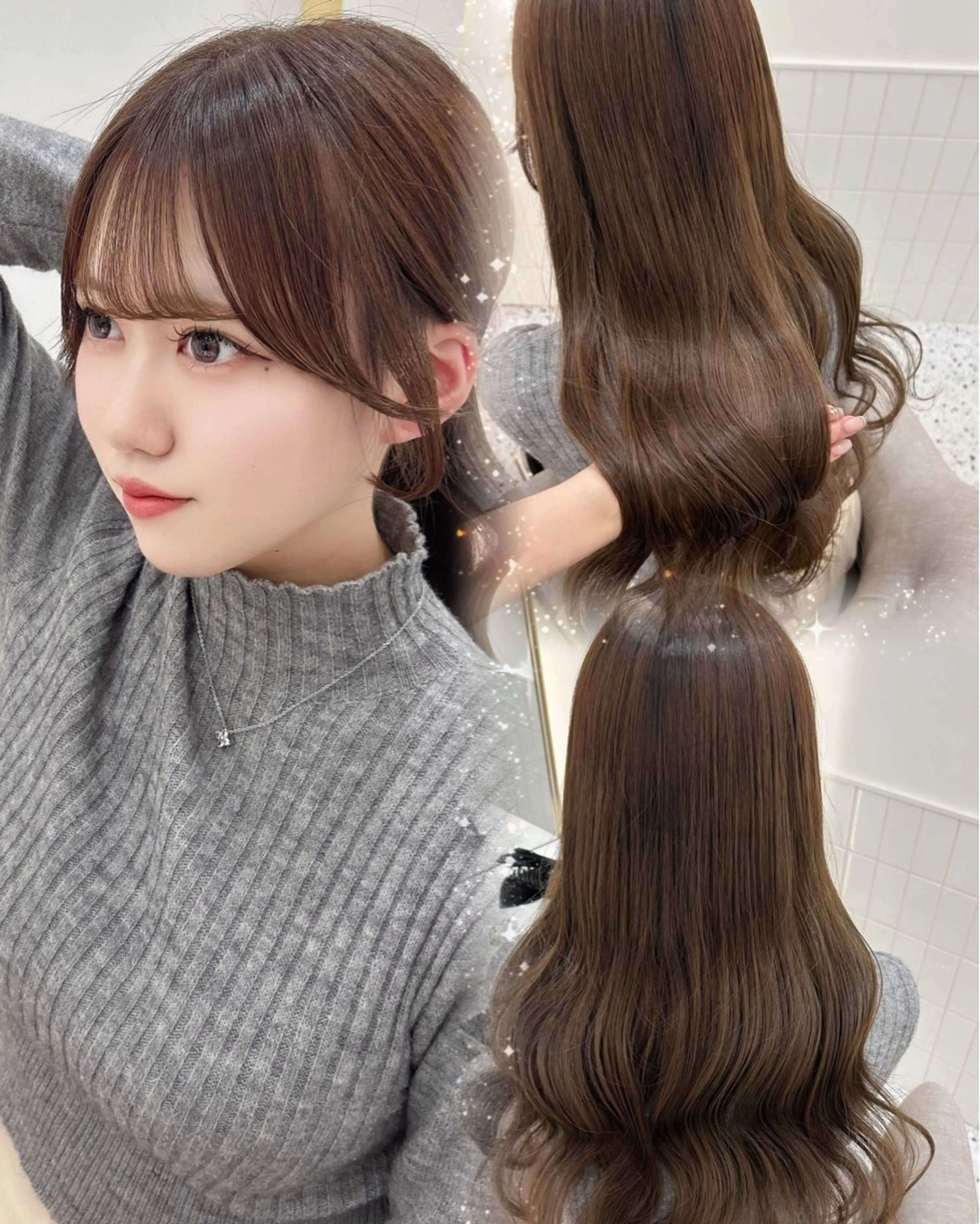 ロング 💎りあん/大須/栄 ブリーチなしWカラーのヘアスタイル