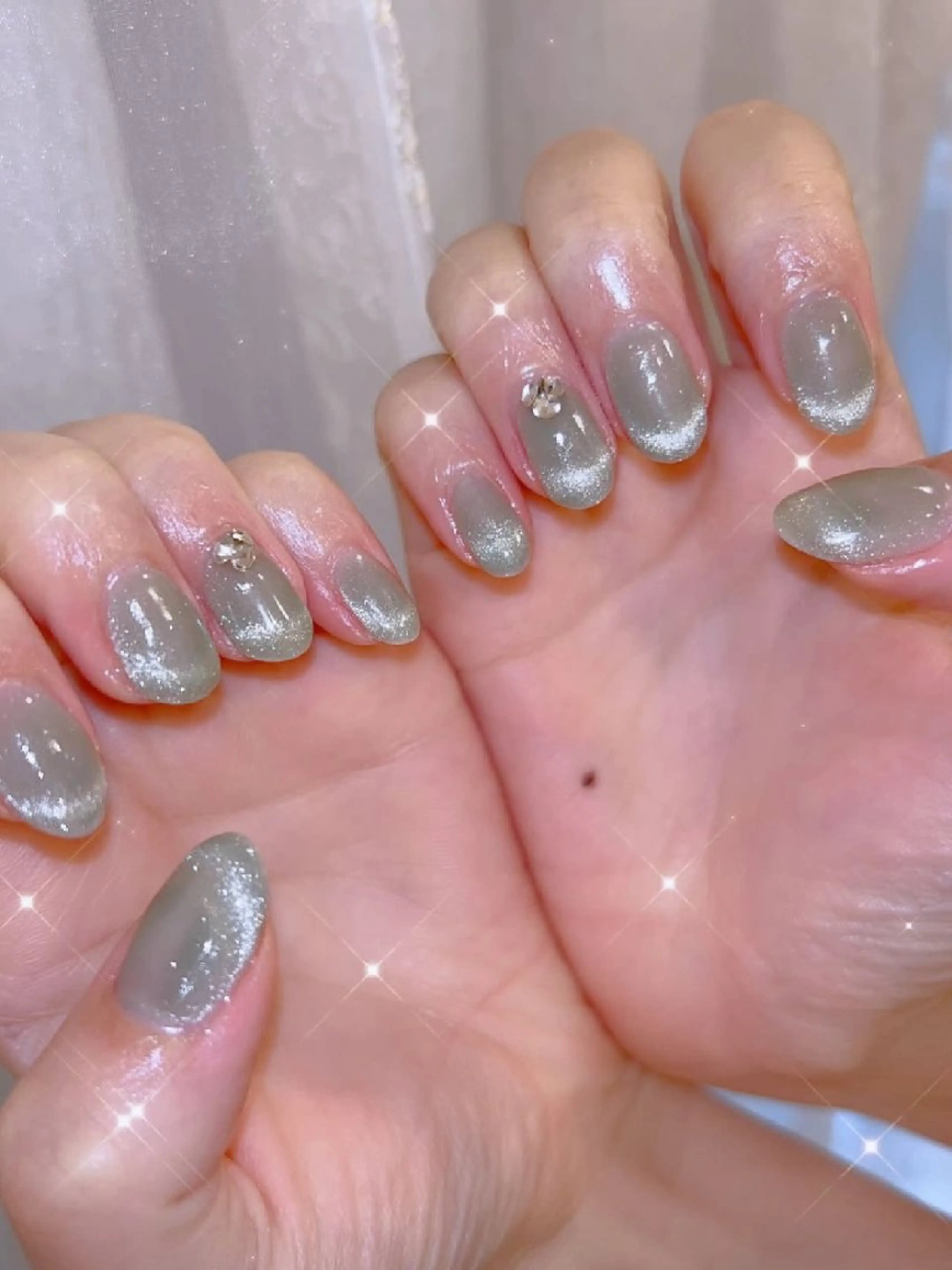 ネイル 長さ出し ジェルネイル 韓国ネイル マグネットネイル ニュアンスネイル ハンドネイル I LOVE ME NAIL.。.:*♡のネイルデザイン