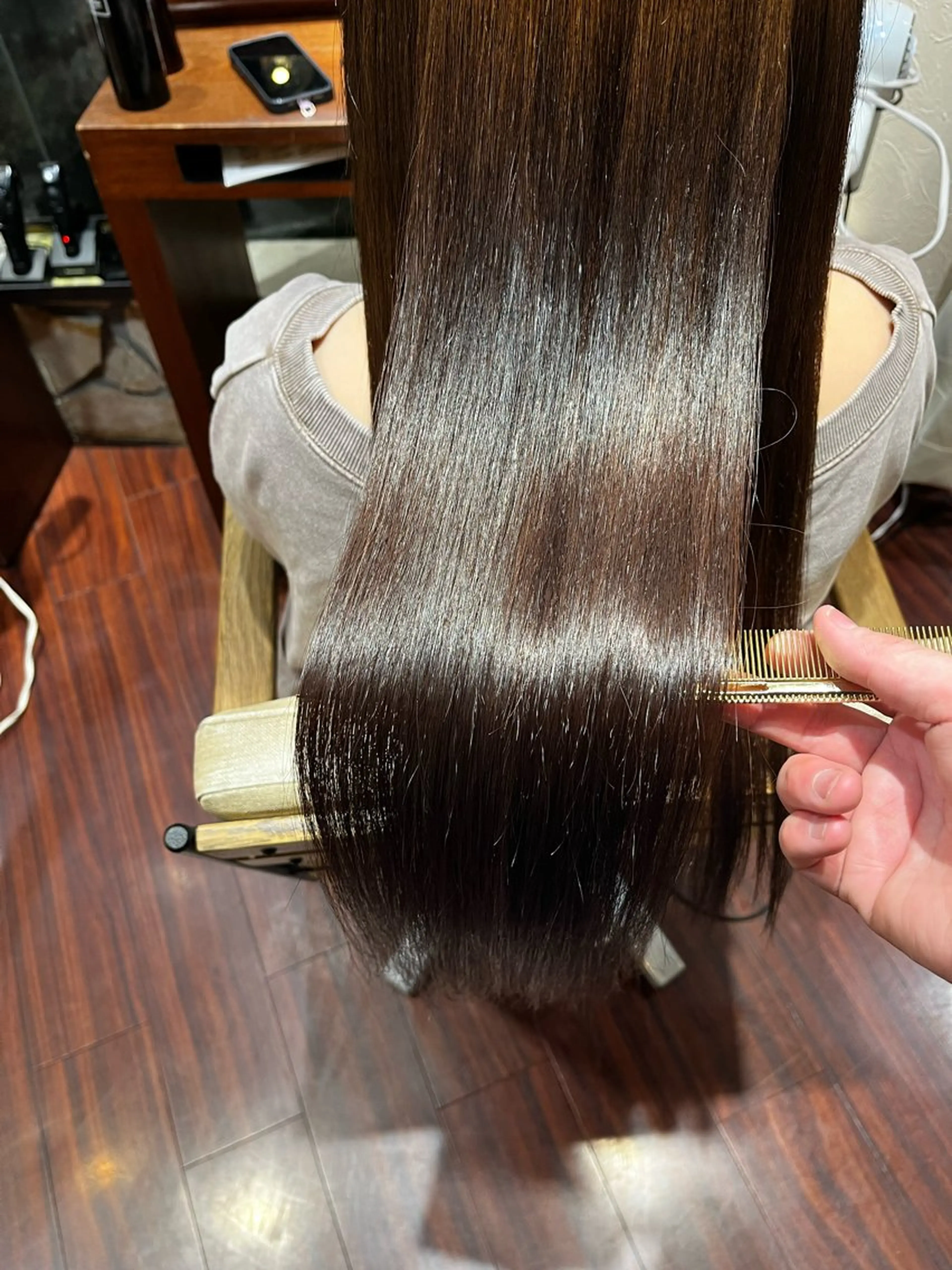 ロング カット 縮毛矯正 トリートメント ✂️髪質改善 kane✂️のヘアスタイル