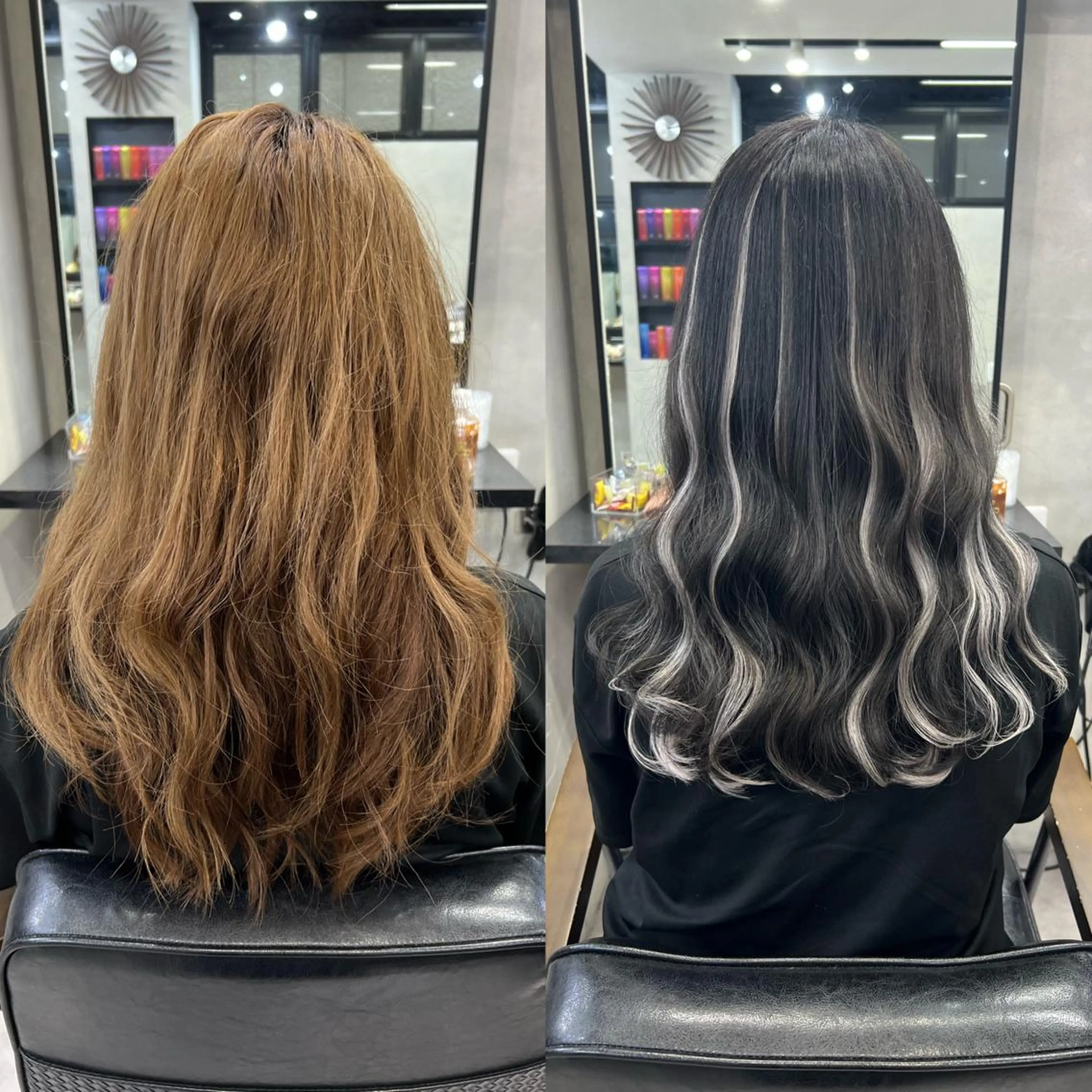 セミロング カラー ヘアアレンジ シールエクステ アッシュ バレイヤージュ ベージュカラー ブリーチ カット ヘアカラー エクステ ar+ ❤︎ maiのヘアスタイル