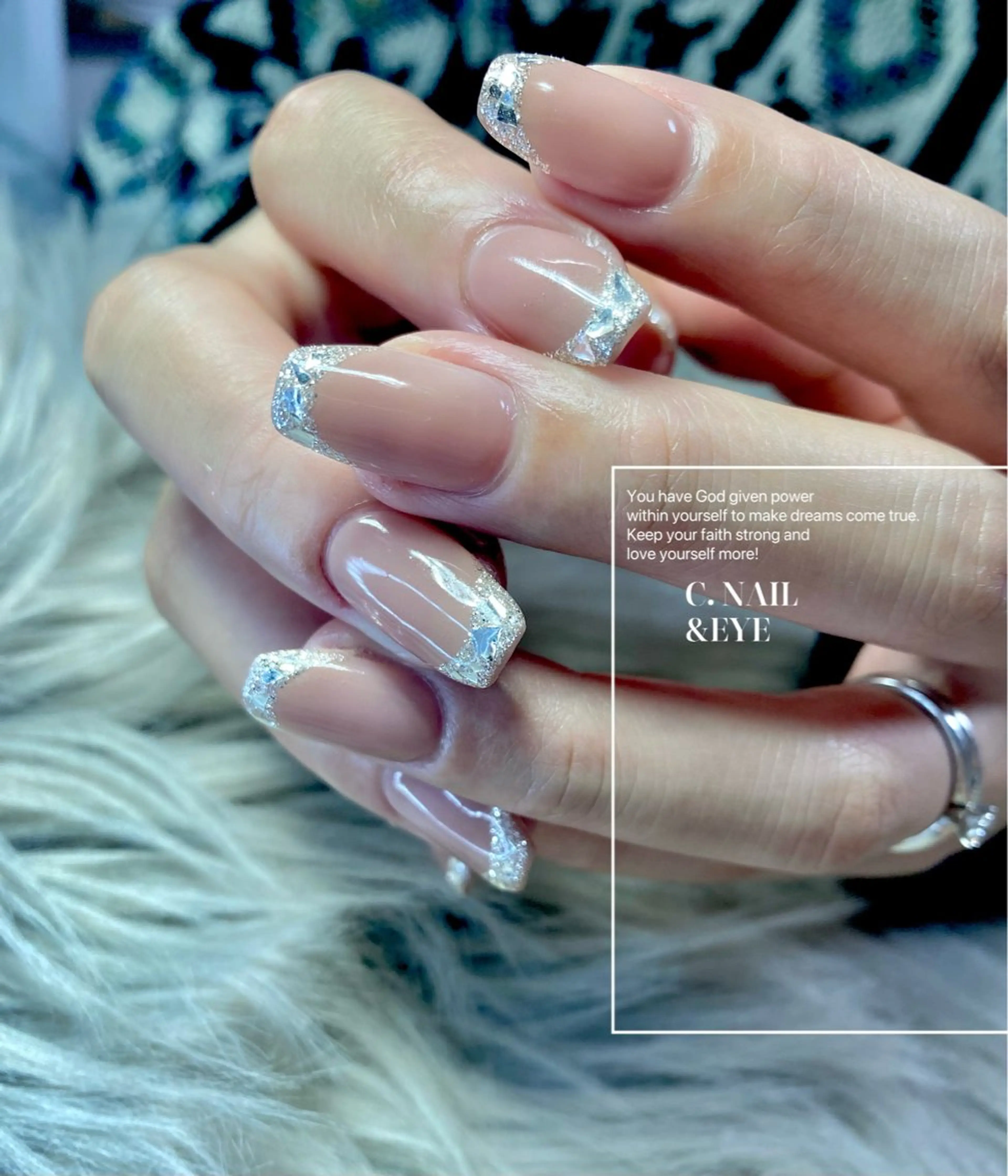 ネイル 入学式 フラッシュネイル フットネイル 卒業式 氷ネイル・うるうるネイル C.Nail &Eye筑紫駅のネイルデザイン