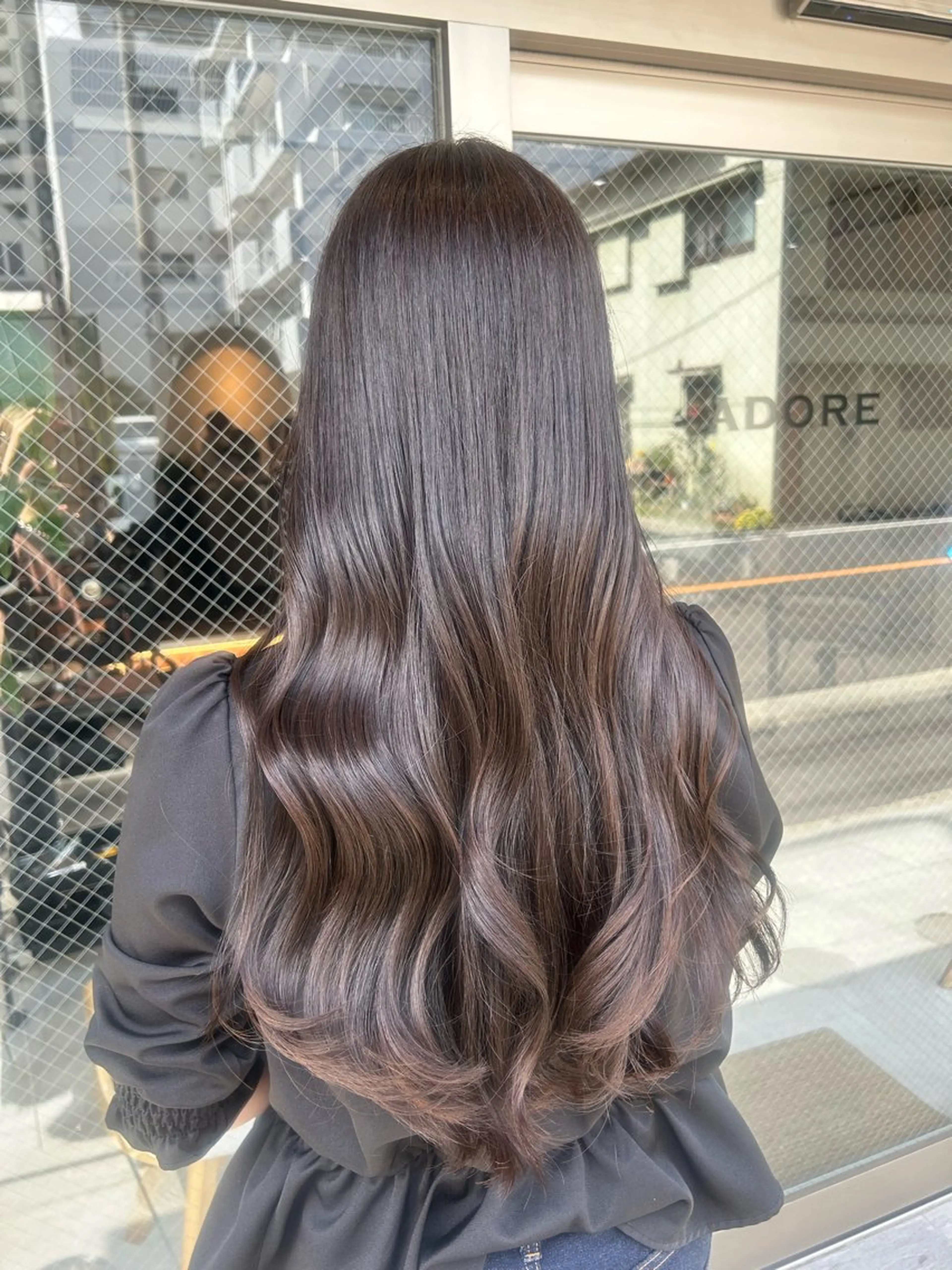 【💚艶髪にしたい方おすすめ💚】　　　　　　　　　　　　アディクシーカラー➕カット➕ケラチントリートメント🫧の写真