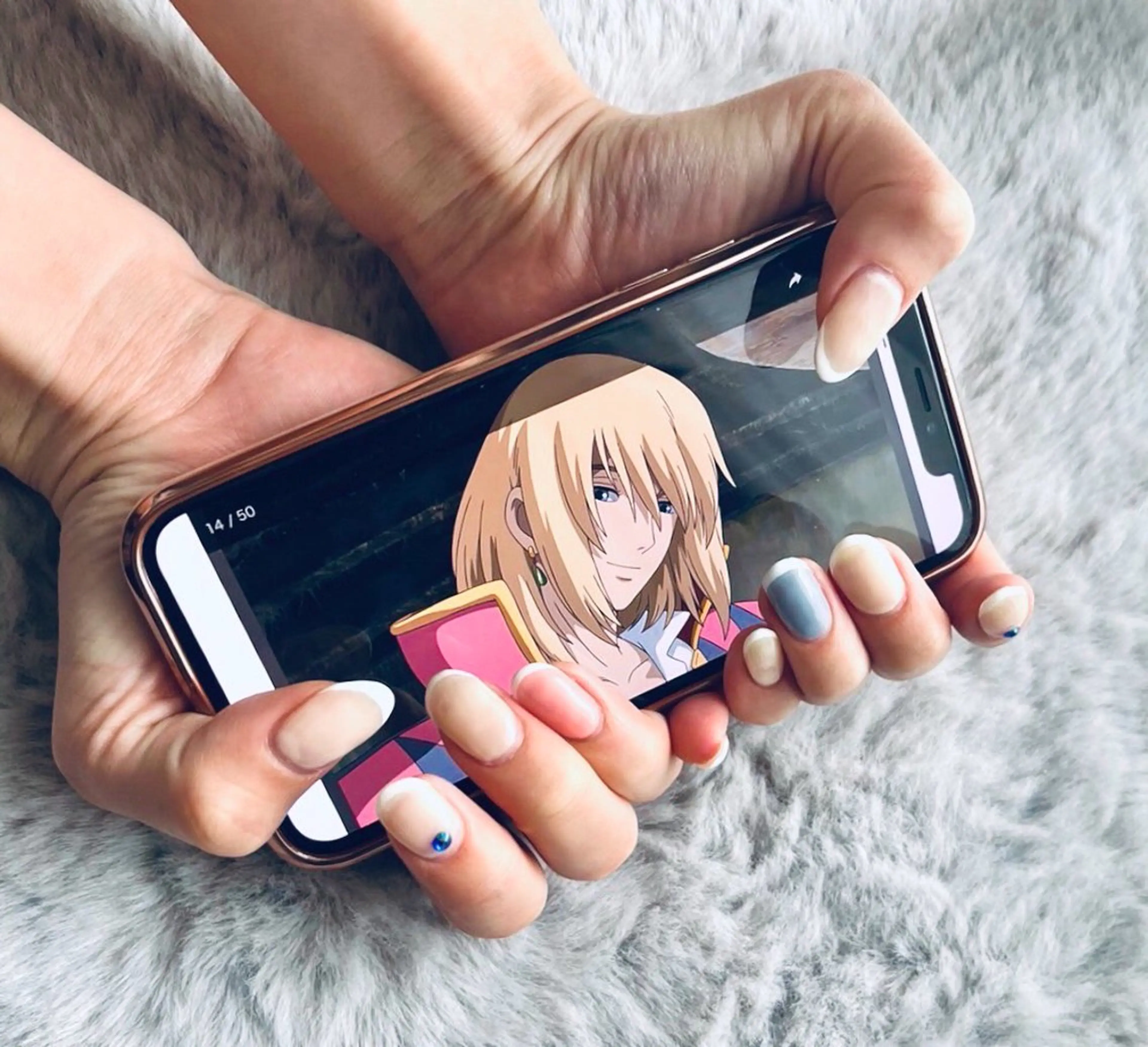 ネイル フレンチネイル 韓国ネイル 水色 ピンク ストーンネイル 韓国ネイル💠 Tomoのネイルデザイン