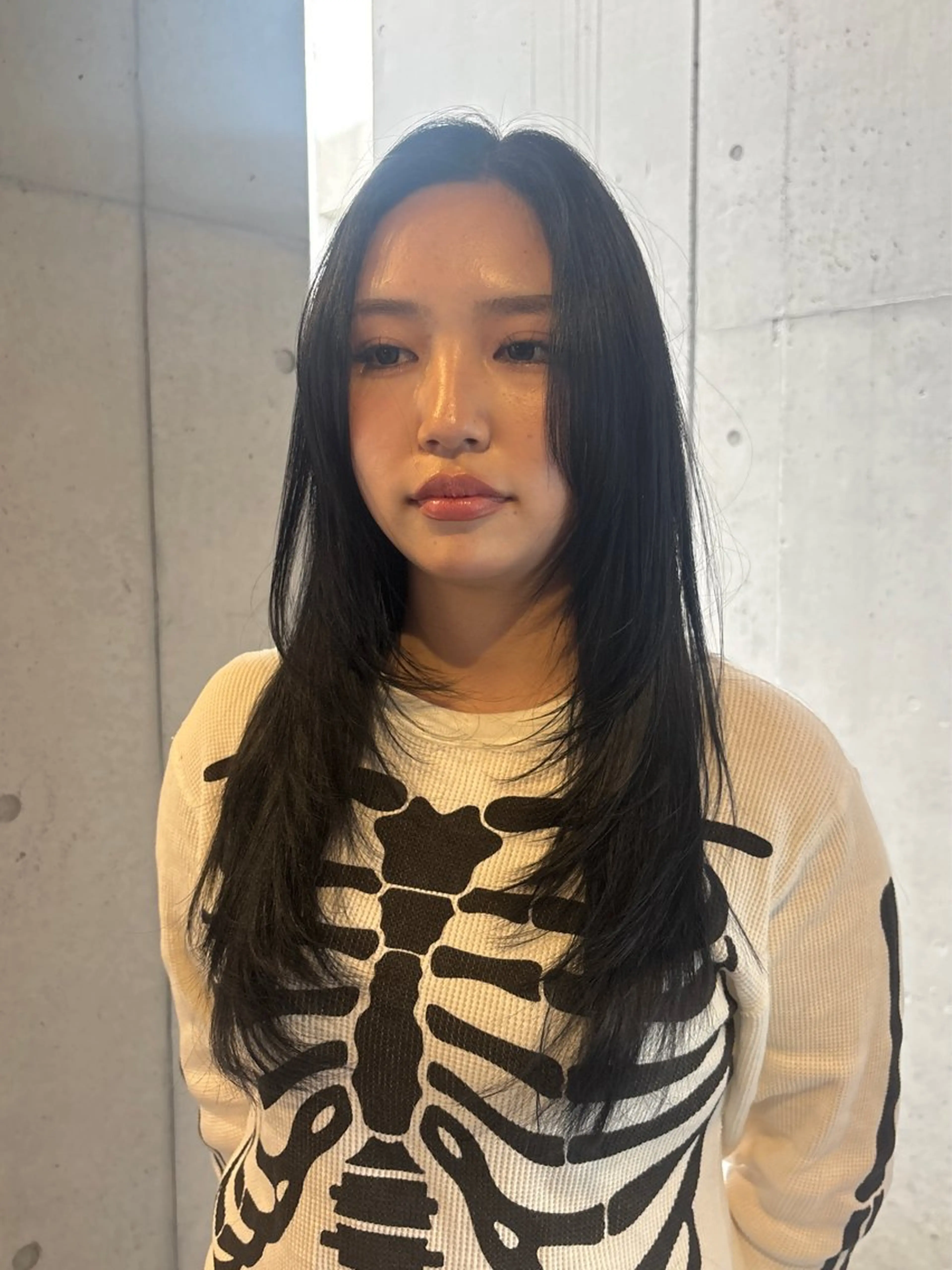 ロング カラー カット ヘアカラー トリートメント 韓国ヘア/wカラー レイヤー/RIN🎀のヘアスタイル