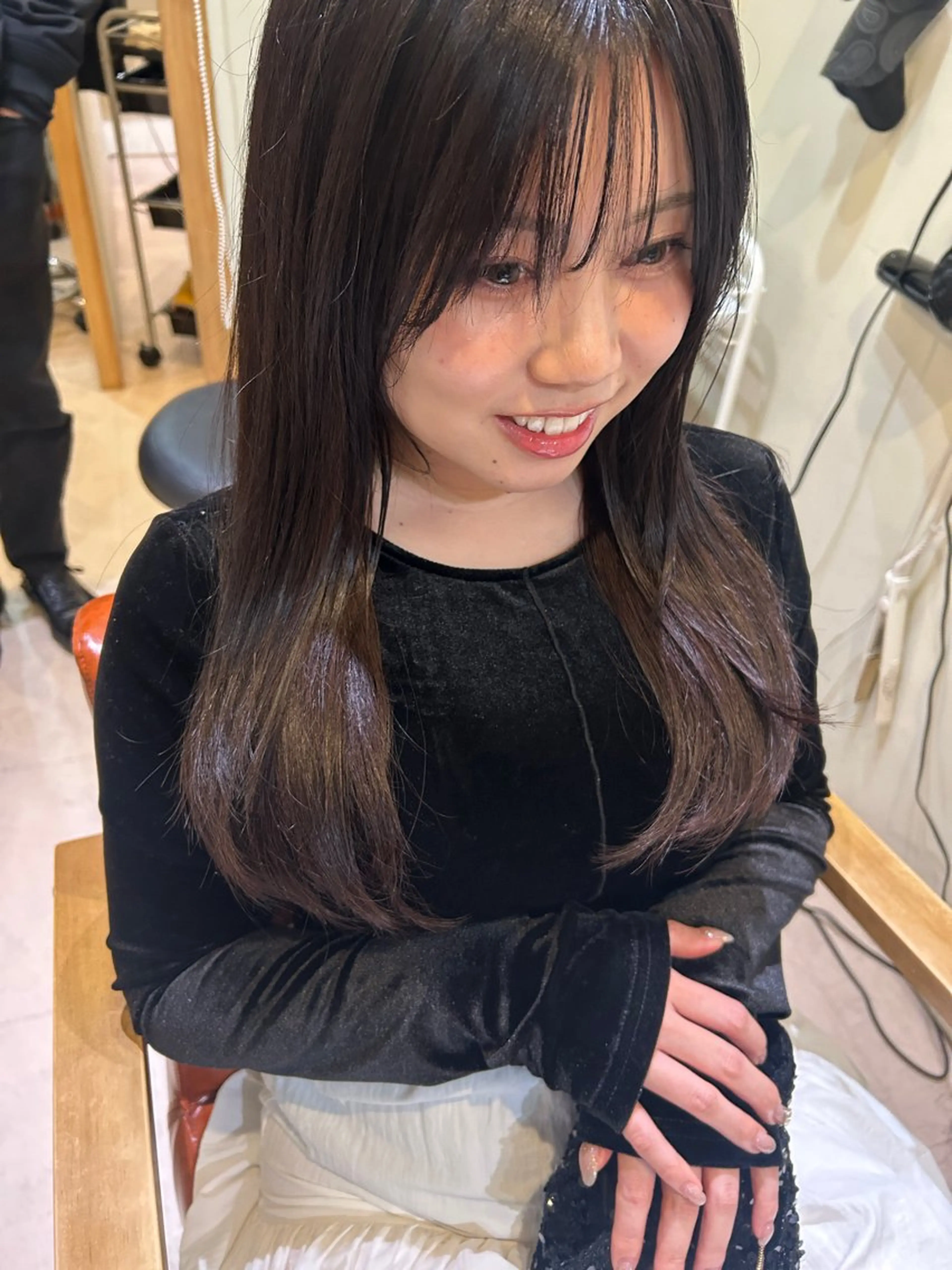 ロング カラー 久木原 ゆりのヘアスタイル