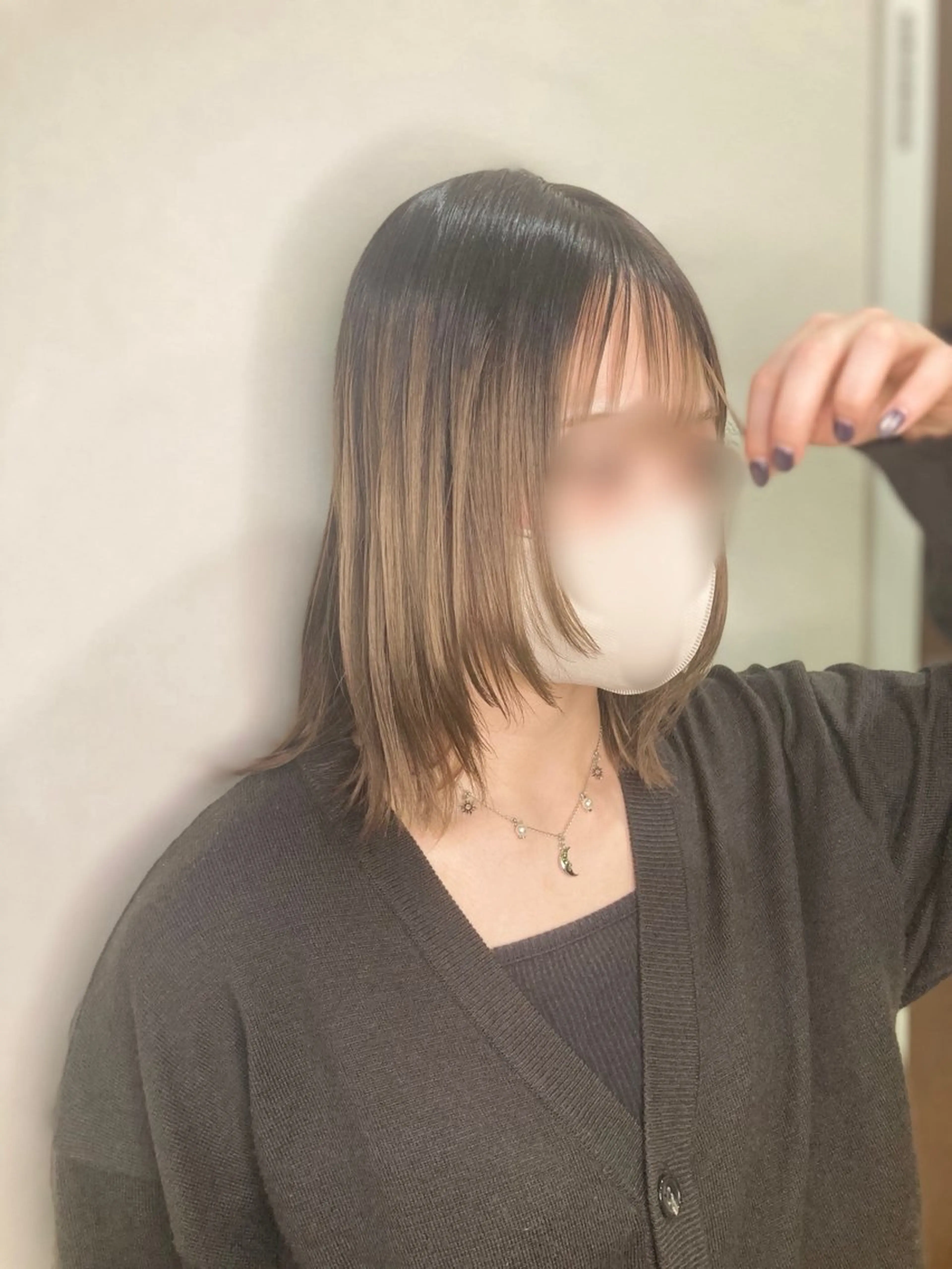 ミディアム カット 岡山レイヤーカット/ 髪質改善/松島大己のヘアスタイル