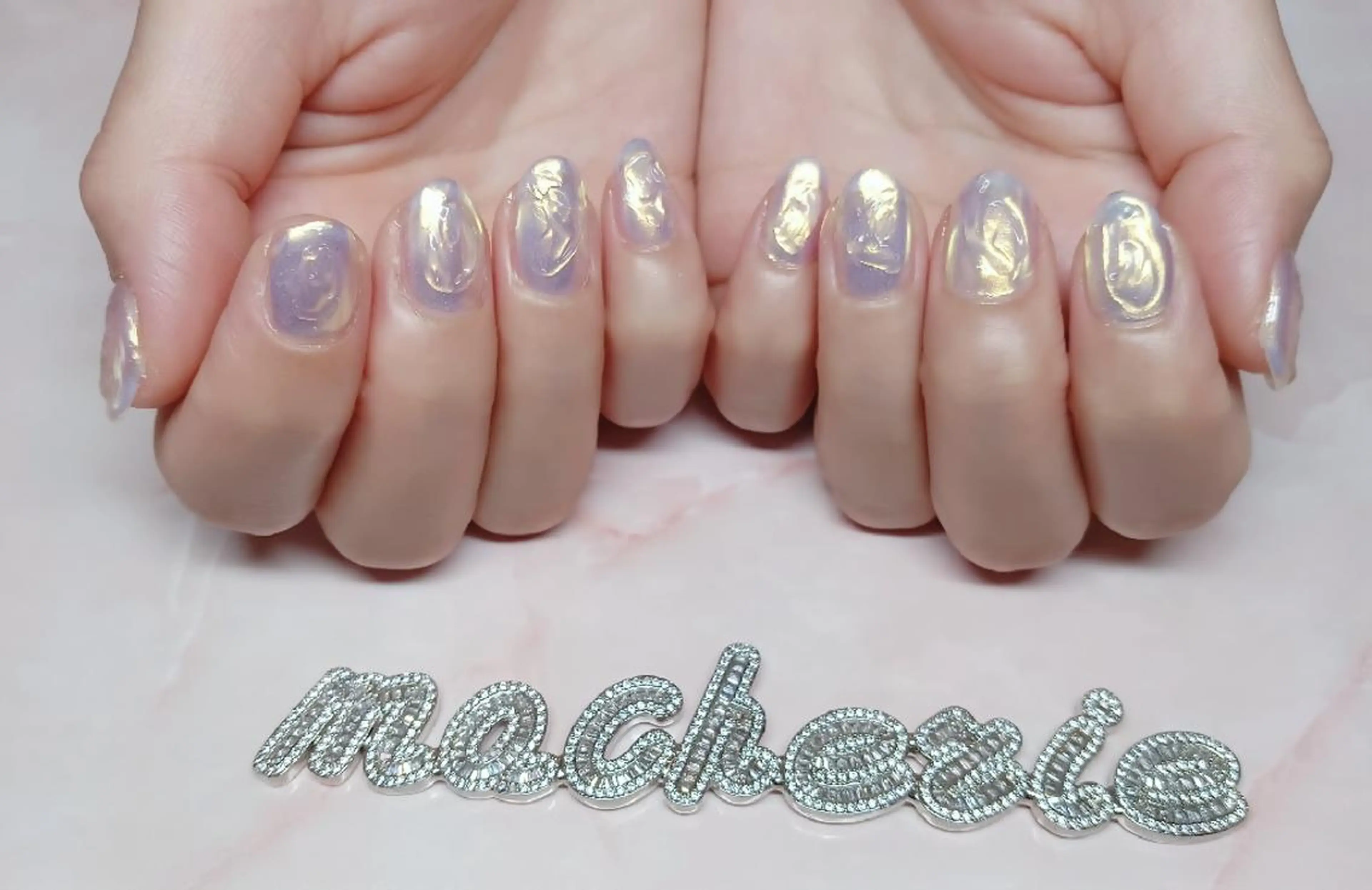 ネイル オーロラネイル クリアネイル ニュアンスネイル ハンドネイル Nail Salon macherieのネイルデザイン