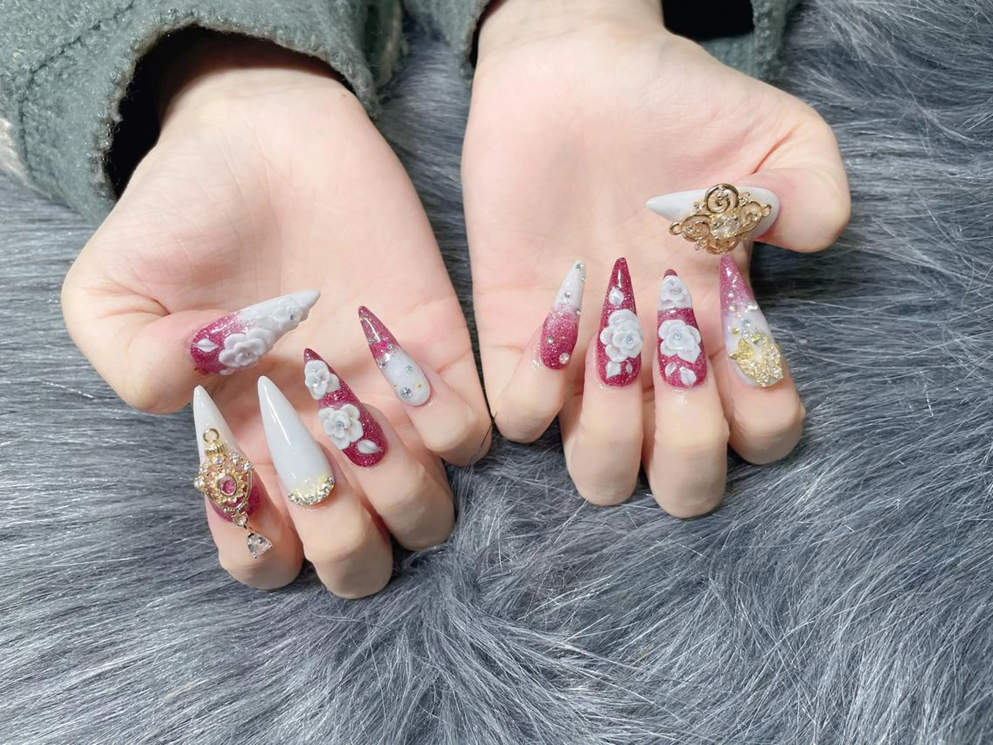 セミロング ネイル ハンドネイル 《LB》ラブリエ Nail&eyeのマツエク・マツパデザイン