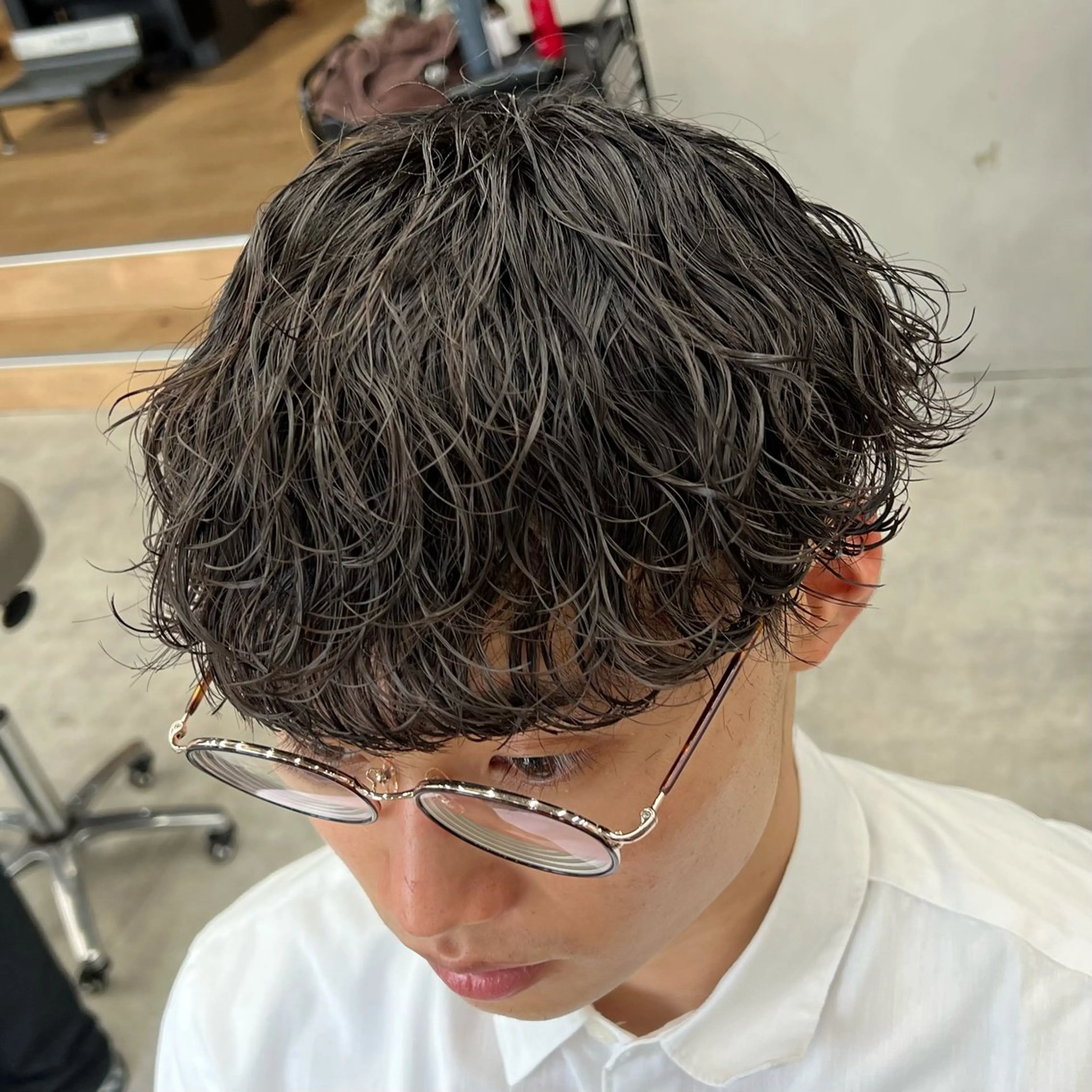 ショート パーマ メンズ カット パーマ メンズパーマ/波巻き 新潟/万代/夏芽🎀のヘアスタイル