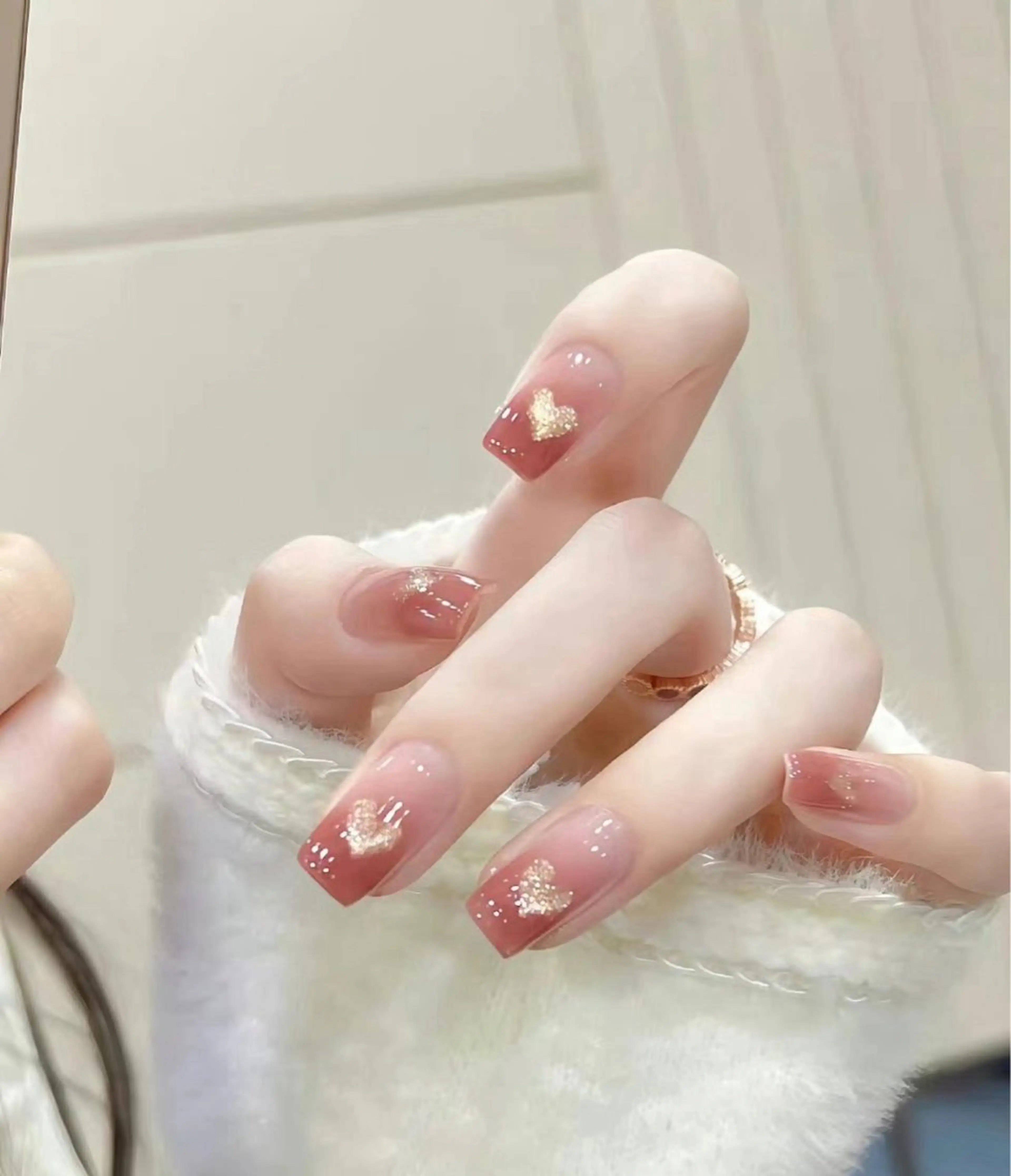 ネイル フットネイル フレンチネイル ジェルネイル ゴージャス ハート ハンドネイル MoonNail ユリ🌸のネイルデザイン