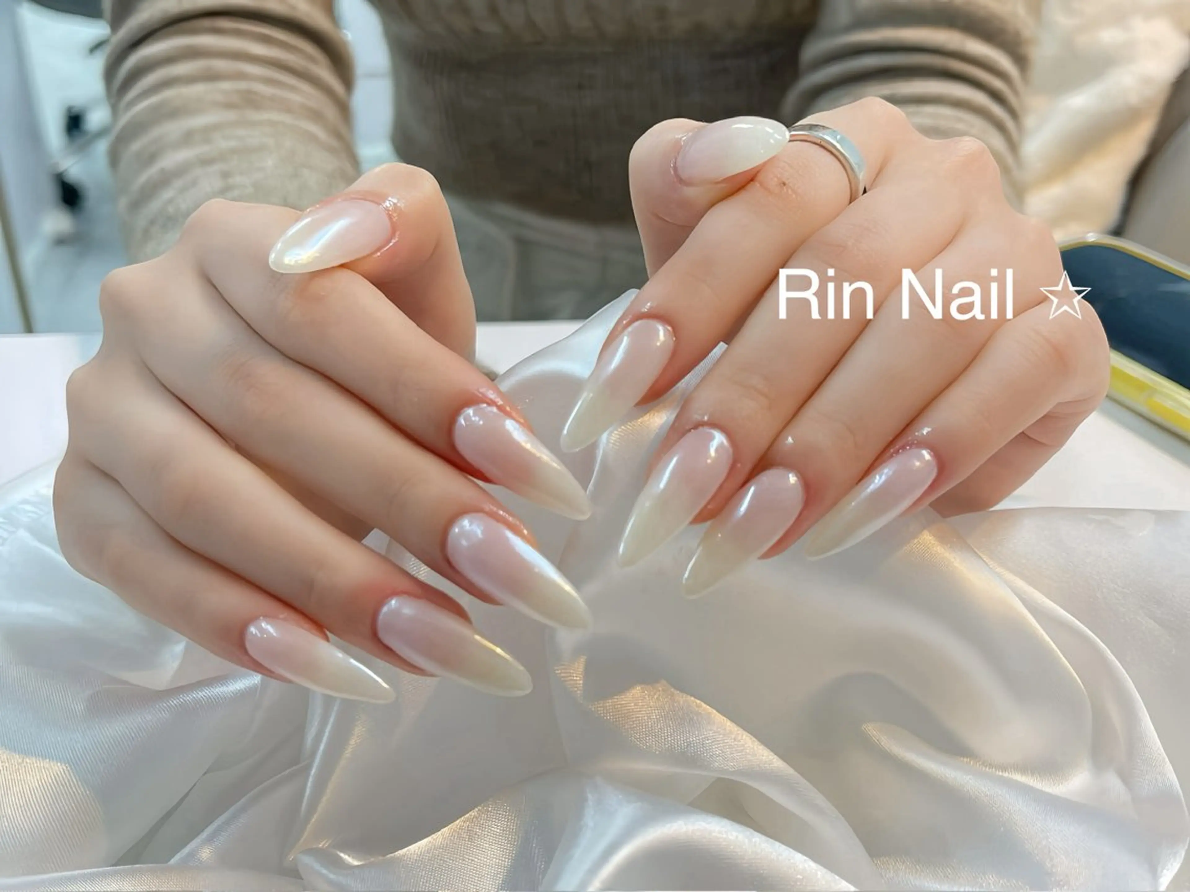 ネイル アートネイル チークネイル ジェルネイル ロングネイル マグネットネイル ハンドネイル Rin Nail 新大久保店のネイルデザイン