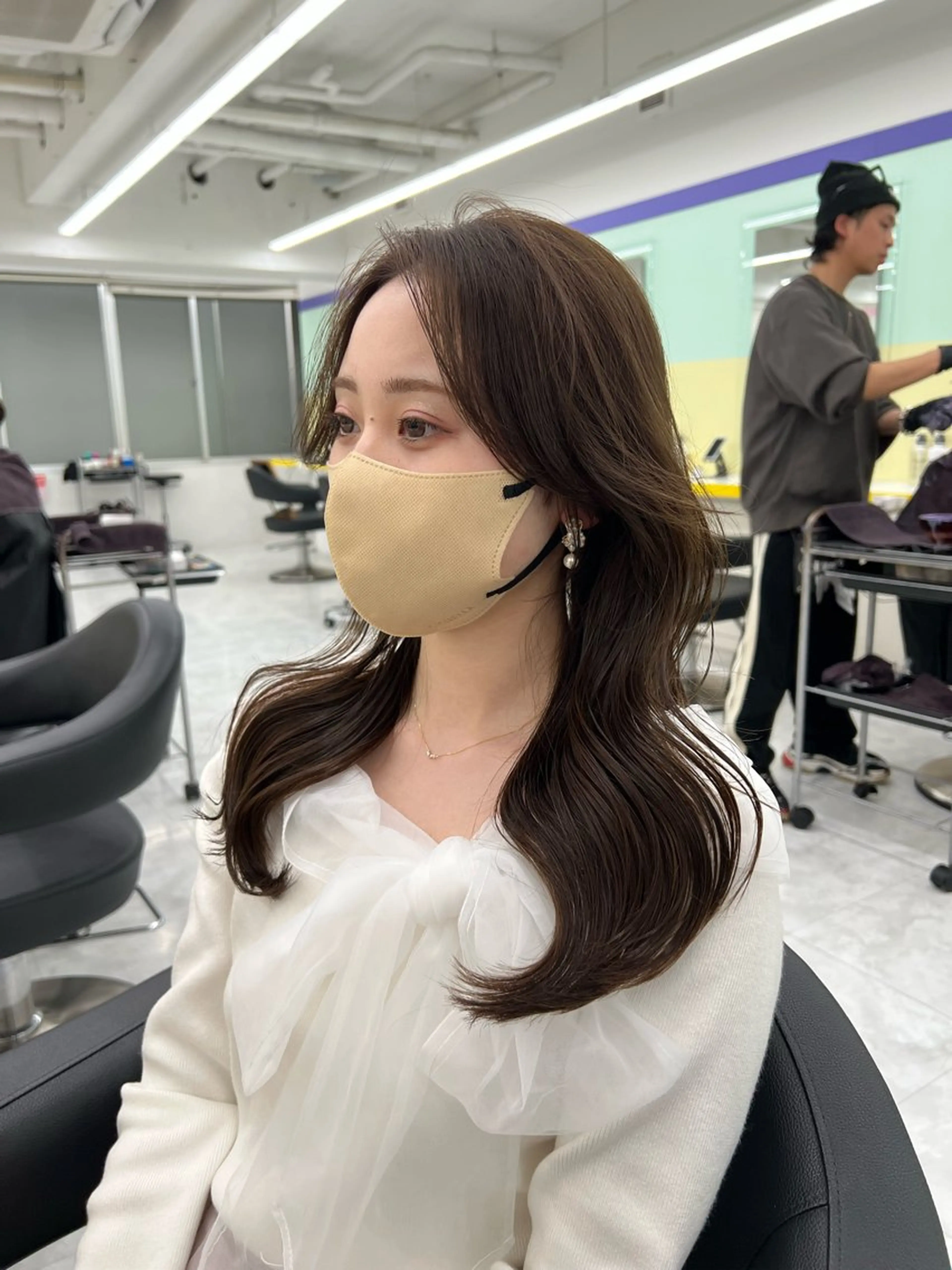 セミロング カラー レイヤー/韓国❣️ 髪質改善/亘紘輝のヘアスタイル