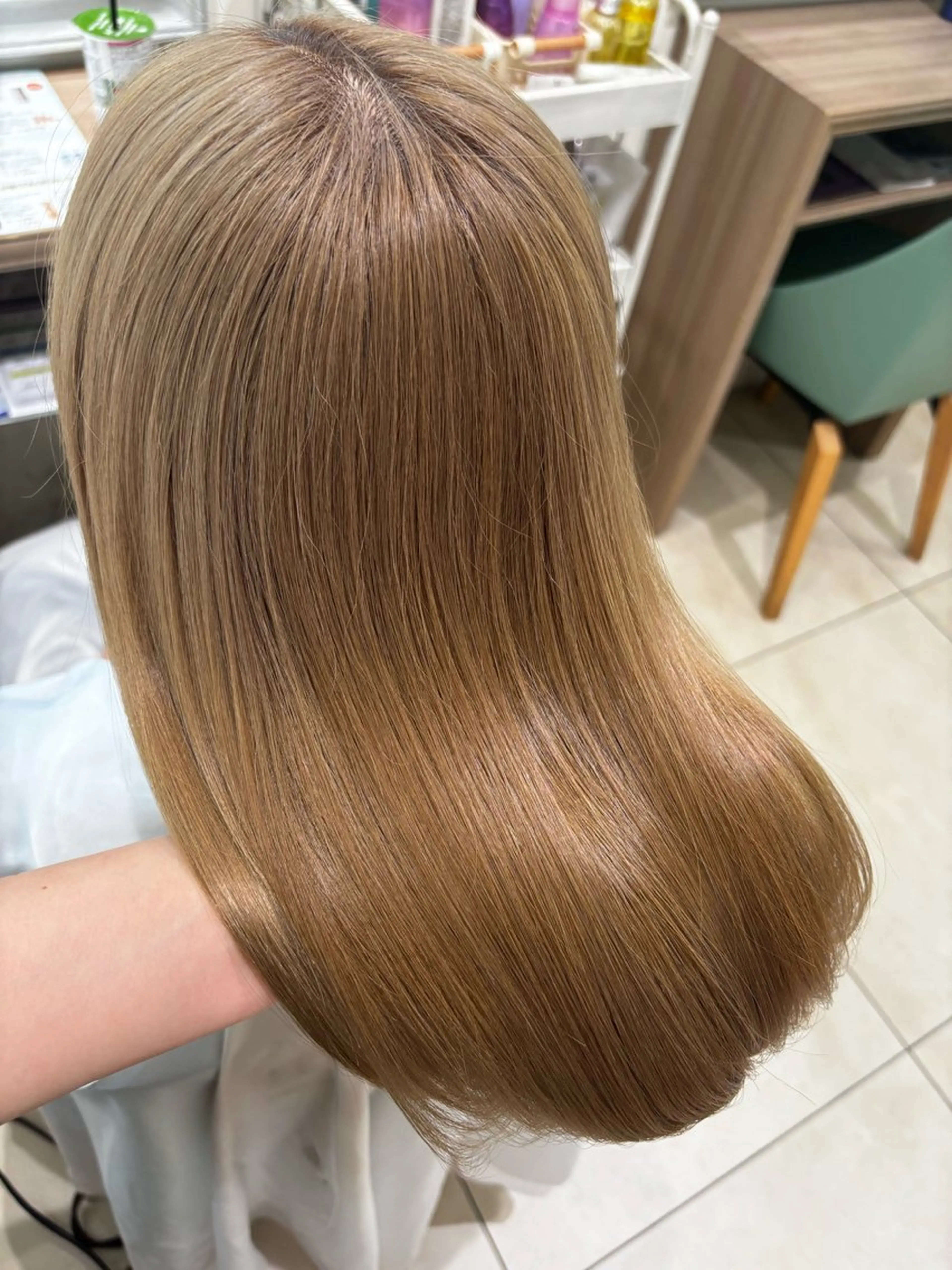 ミディアム カット ヘアカラー トリートメント オリーブ/韓国風 まつパ/himariのマツエク・マツパデザイン