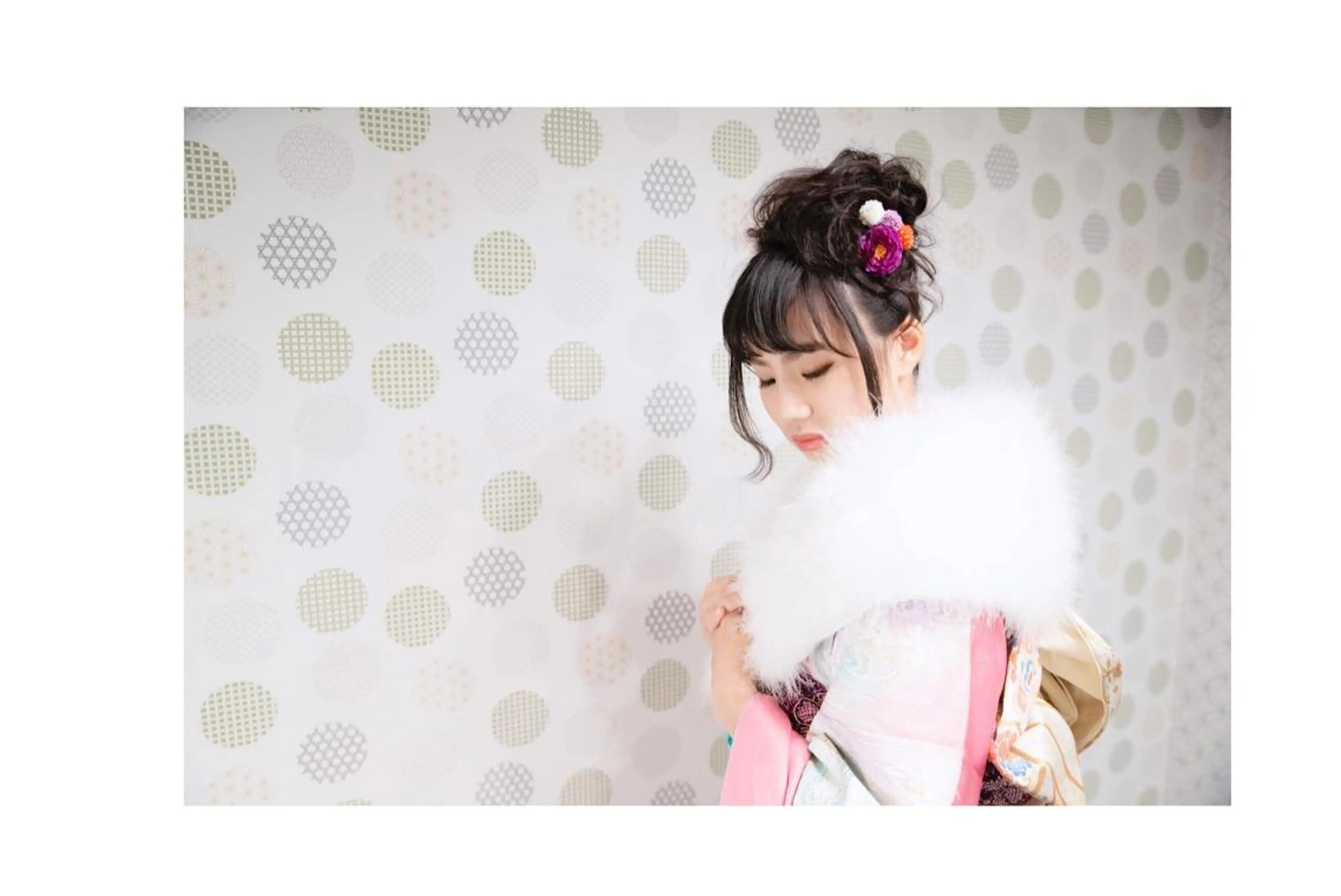 ヘアアレンジ 成人式 野咲き 美容室のマツエク・マツパデザイン