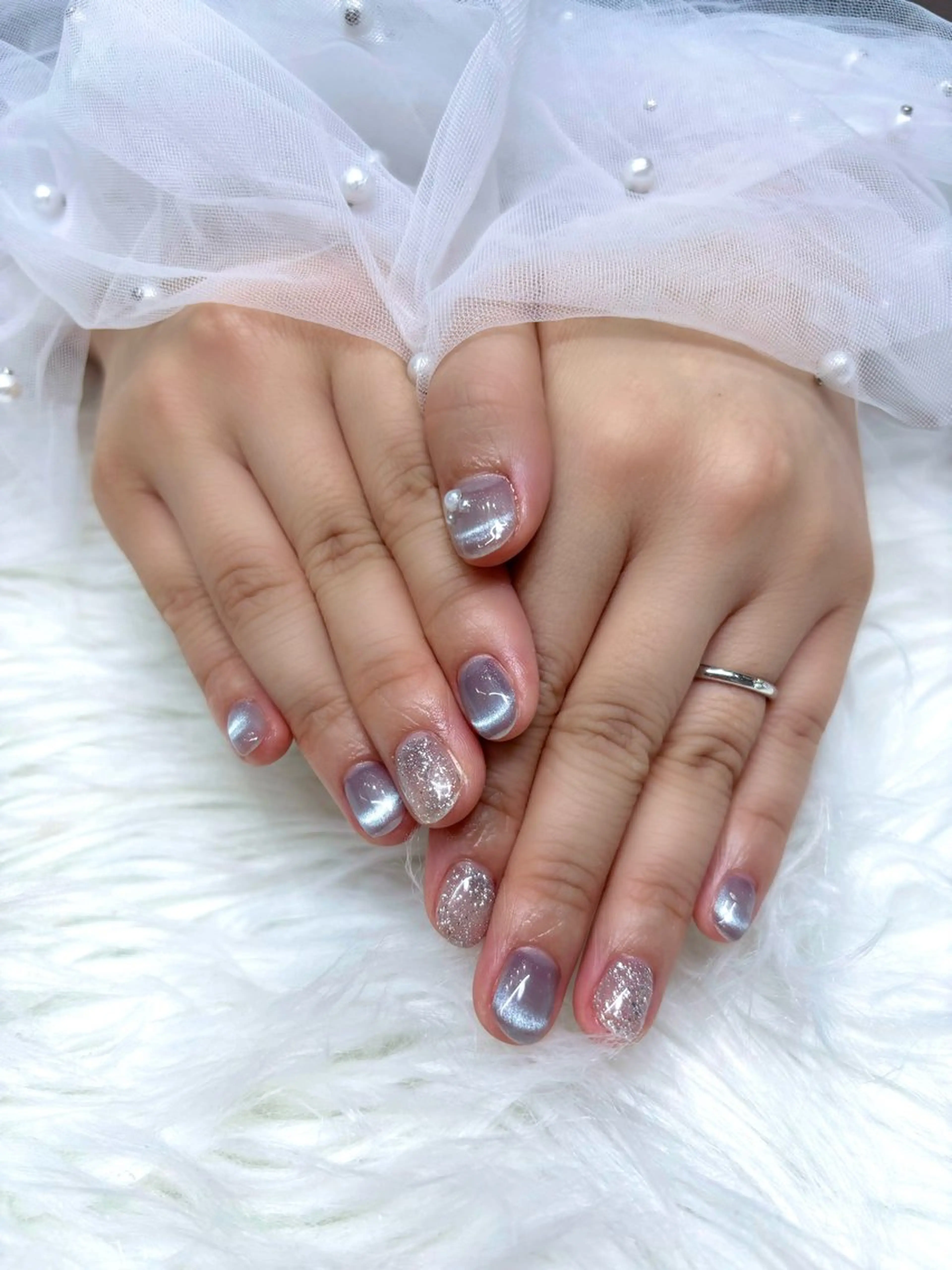 ネイル フラッシュネイル マグネットネイル ハンドネイル Rei / U.NI nailのネイルデザイン
