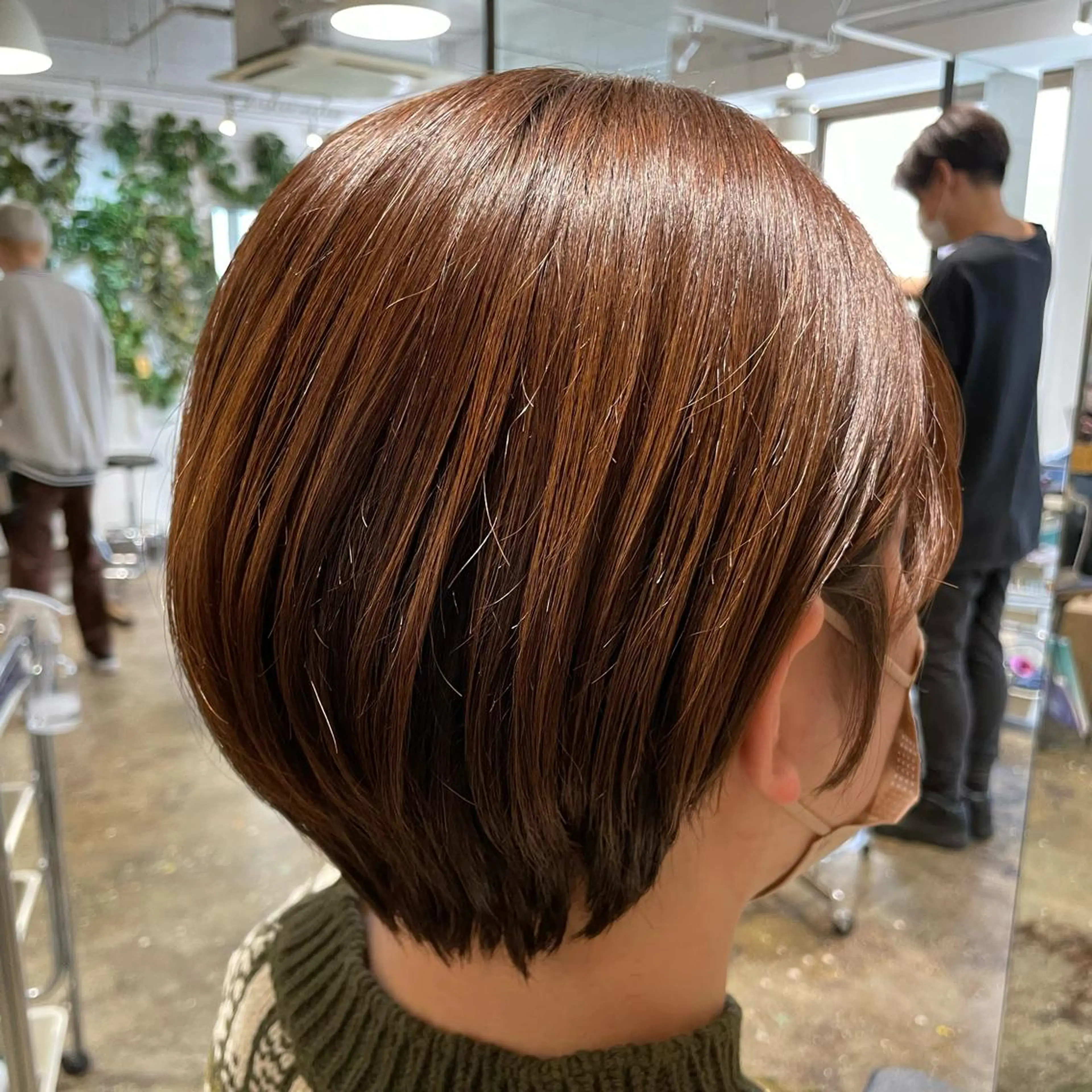 ショート オレンジブラウン ショートヘア 🇰🇷韓国スタイル レイヤー/ayanaのヘアスタイル