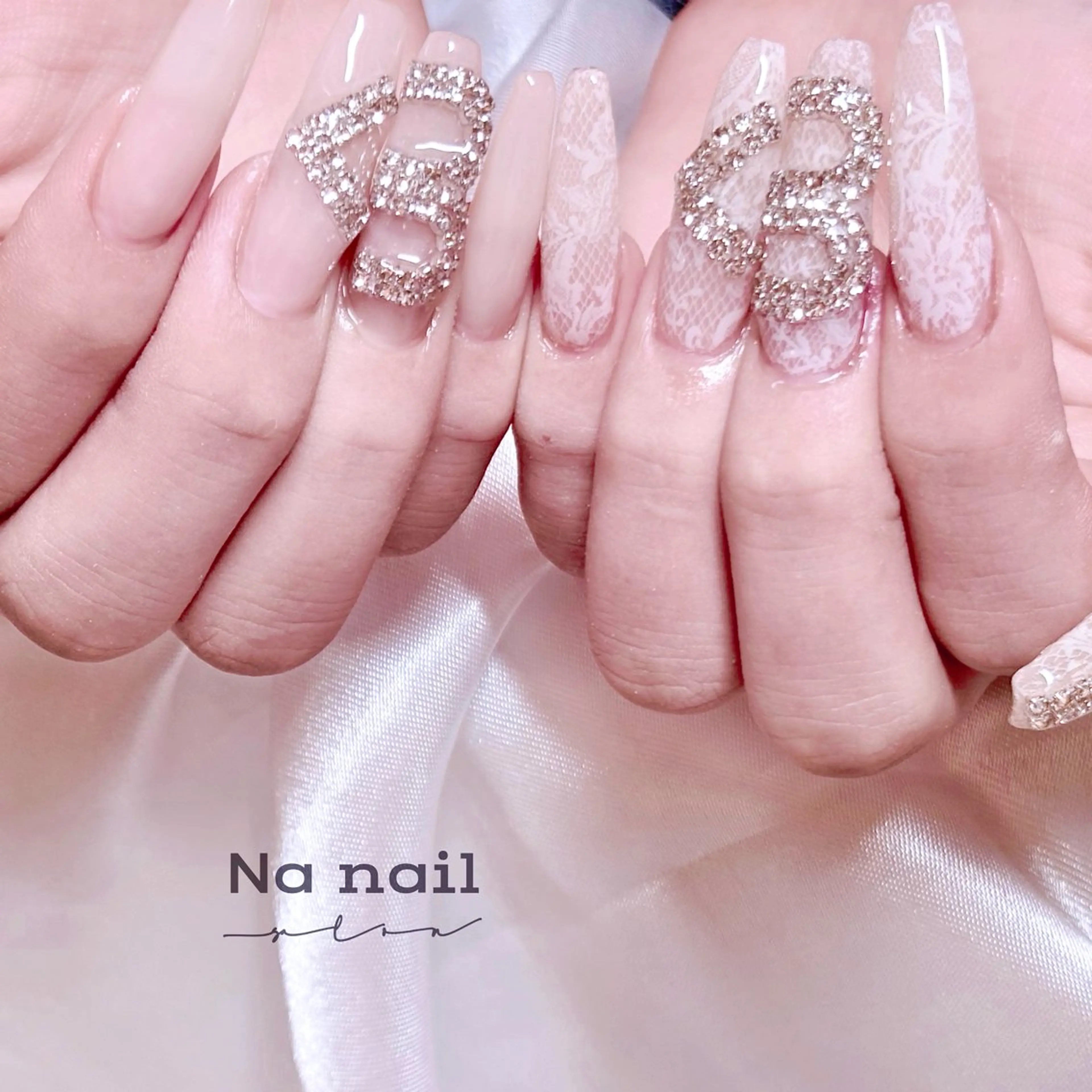 ネイル レース ストーンネイル ハンドネイル Anna nailのネイルデザイン