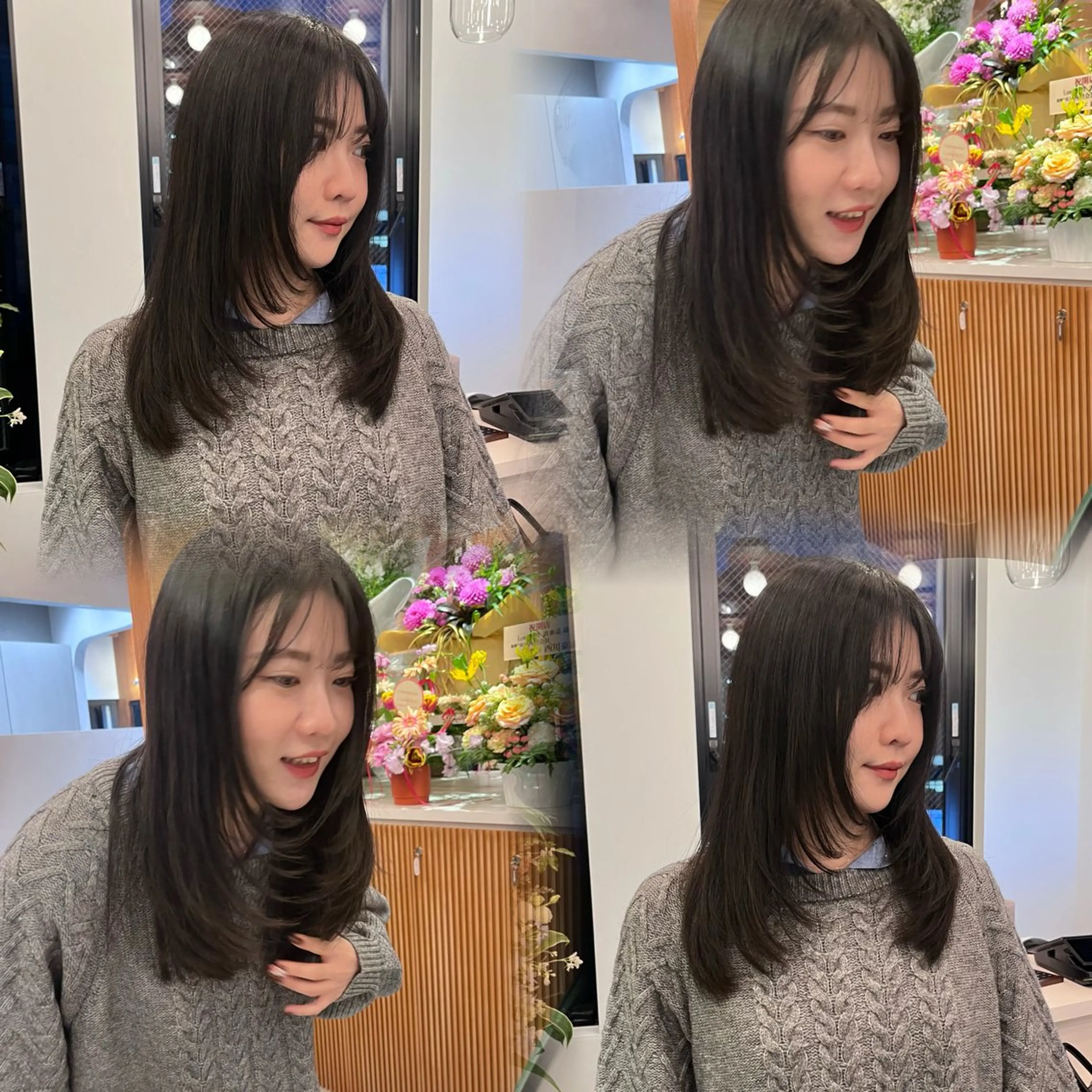 セミロング レイヤーくびれヘア アレンジmanakaのヘアスタイル