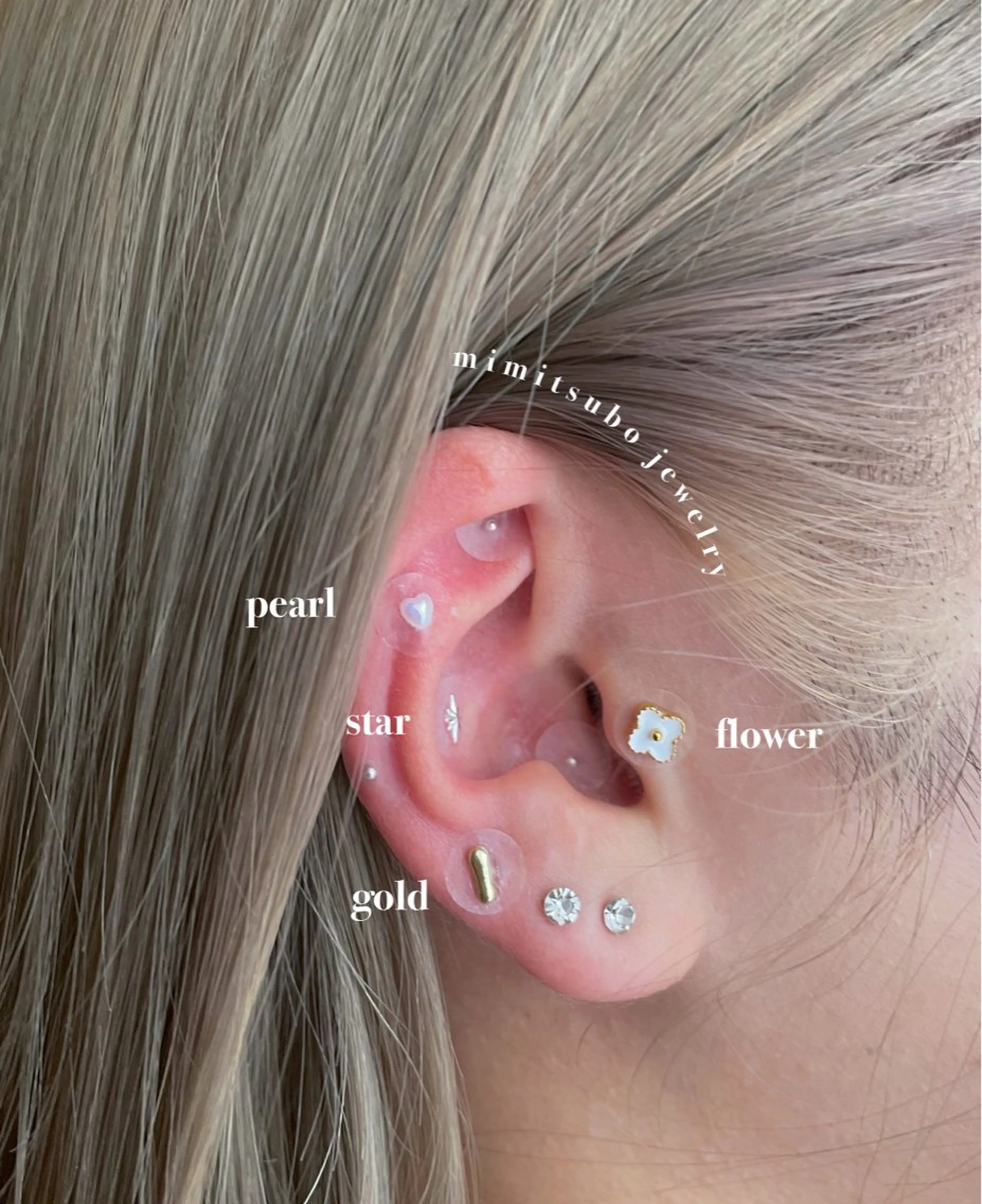 耳ツボジュエリー💎10粒の写真