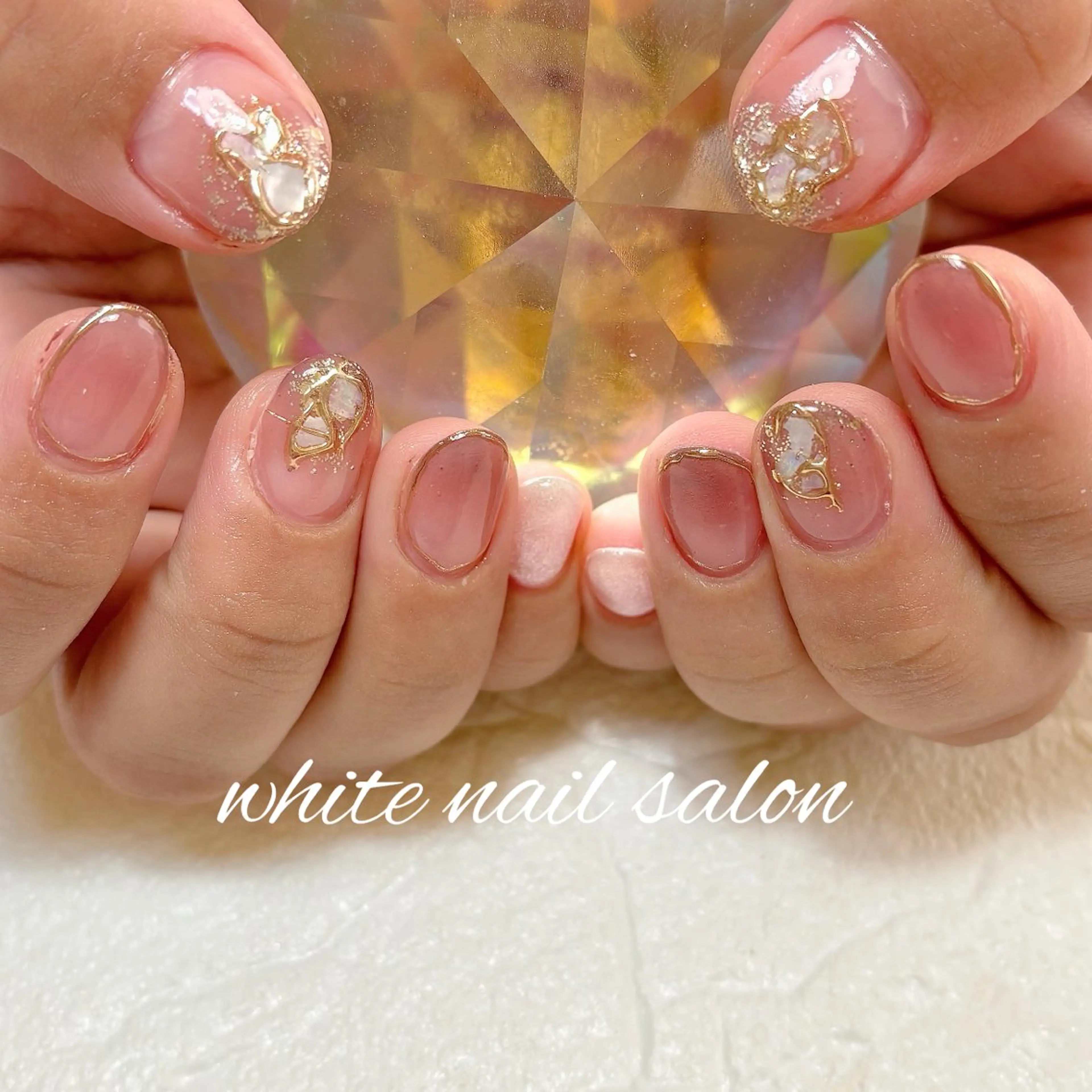 ネイル フットネイル ラメ(グリッター) 持ち込み ハンドネイル white nail salonのネイルデザイン