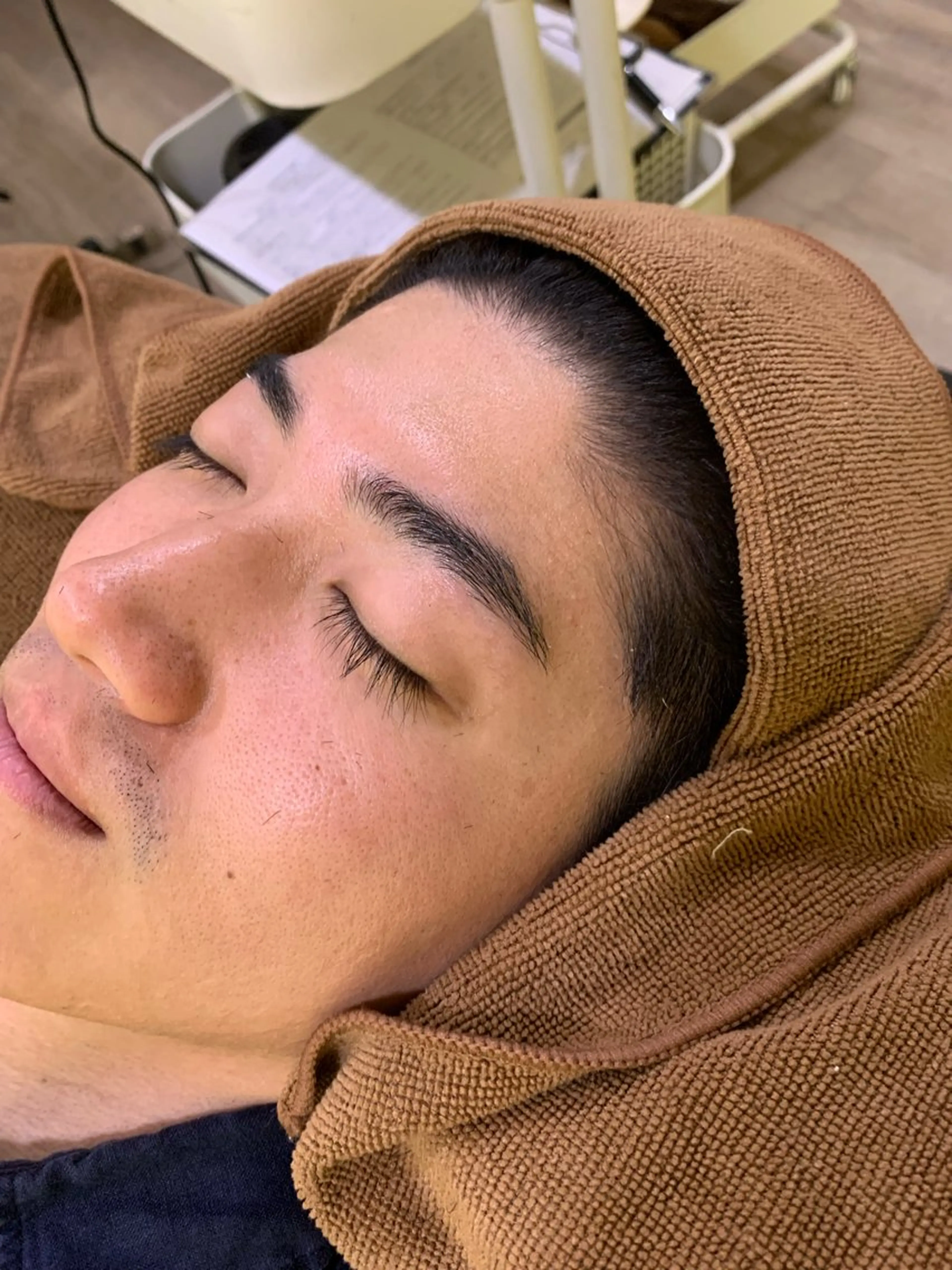 メンズ レイヤー/センター パート/坂本翔のヘアスタイル