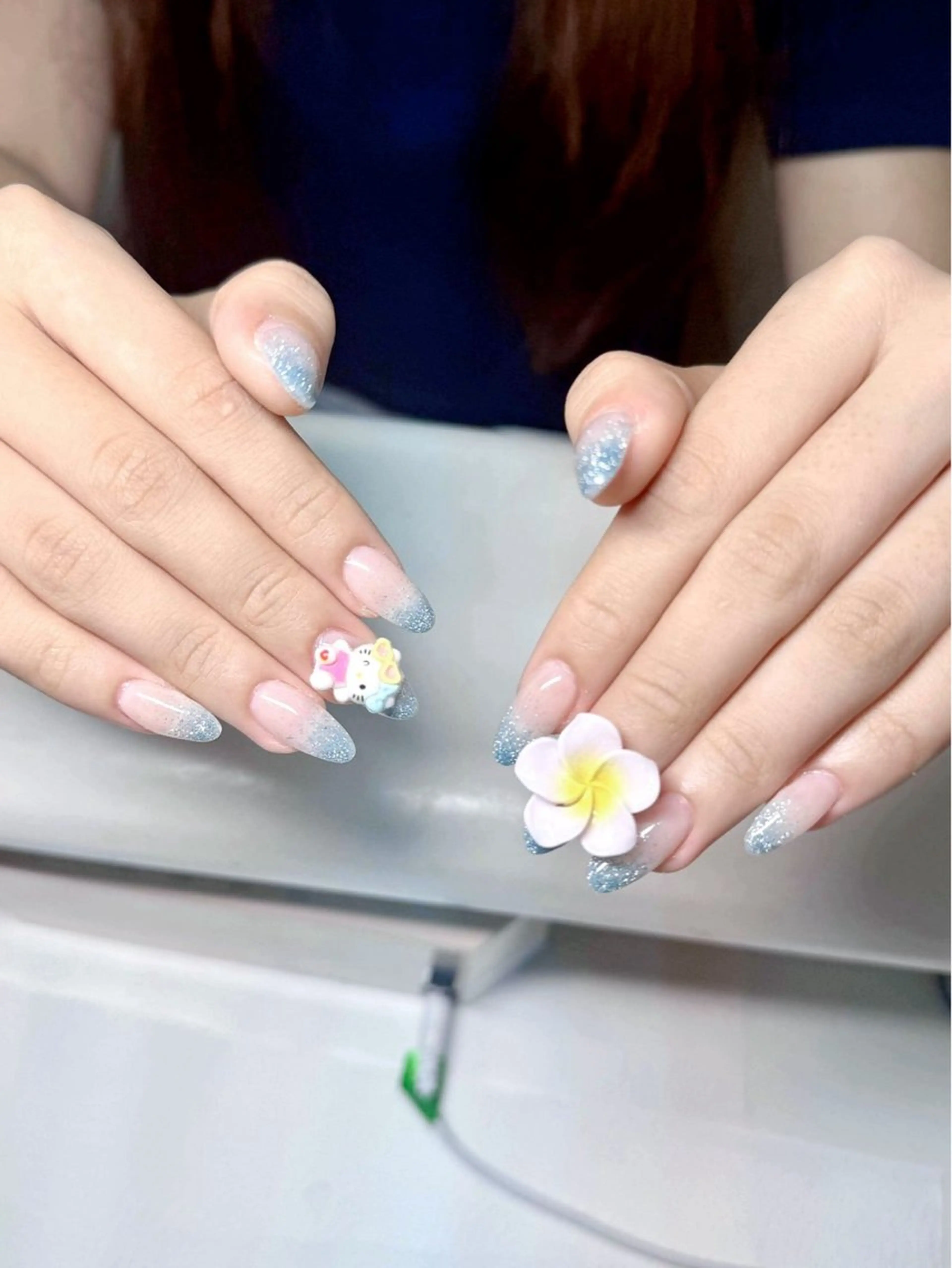 ネイル ジェルネイル グラデーション ロングネイル 持ち込み スカルプネイル MIYU nail リナのネイルデザイン
