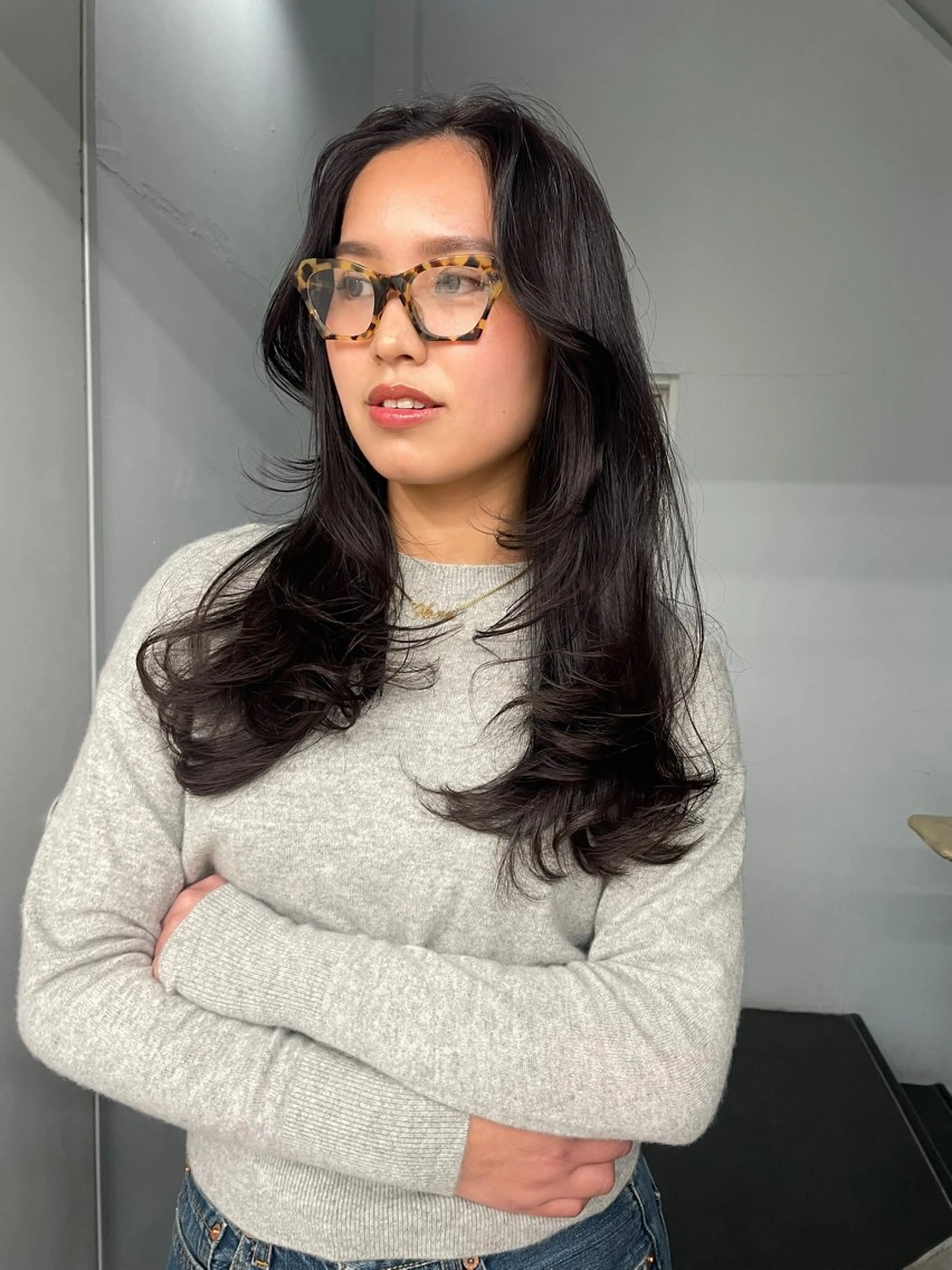 ロング ヘアカラー 透明感カラー/海外風 レイヤー/mao🗽のヘアスタイル