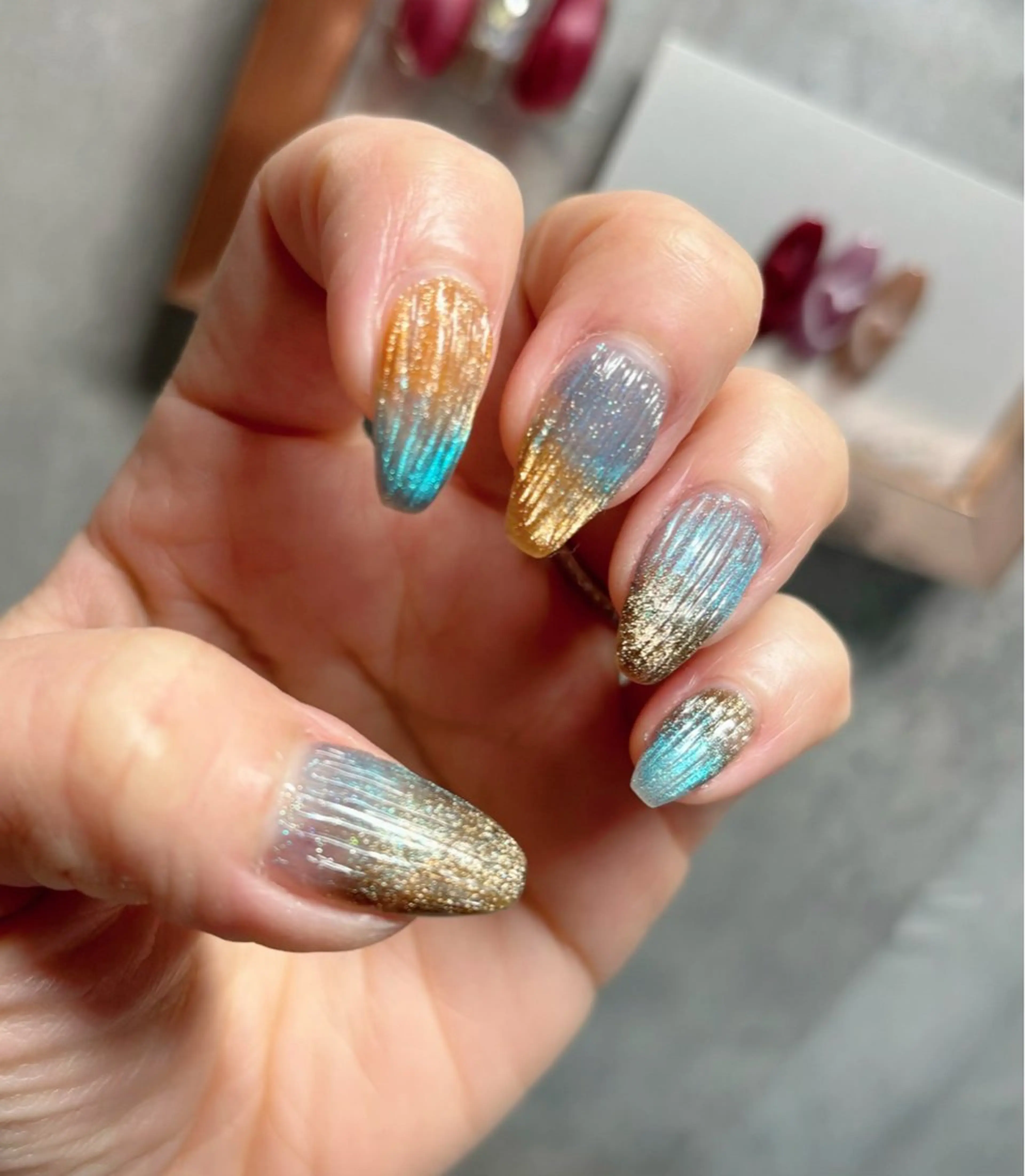 ネイル ニュアンスネイル 森 栄のネイルデザイン