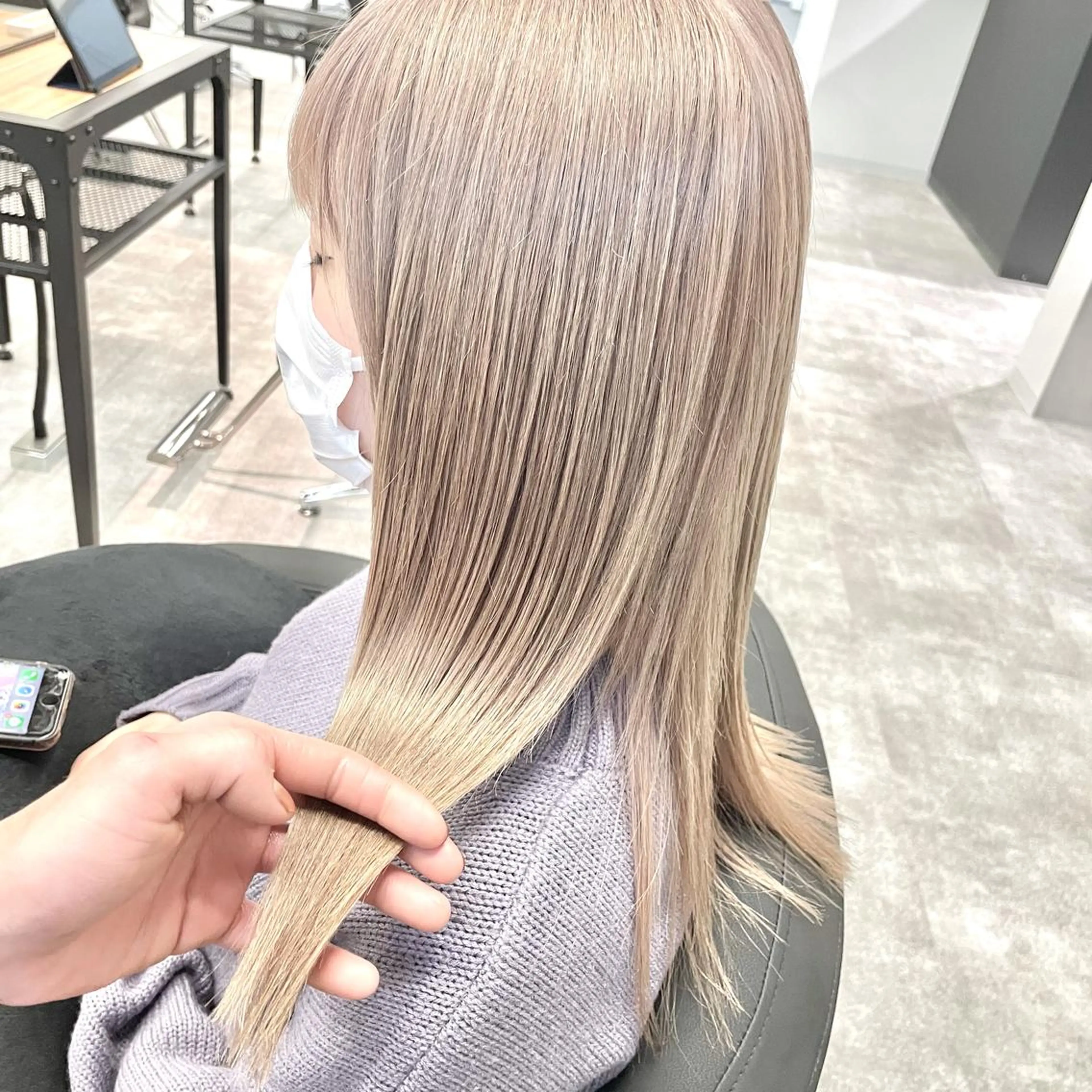 ロング カラー ブロンド ハイトーンカラー MiL所属・✨ハイトーン✨ 濱田知孝のヘアスタイル