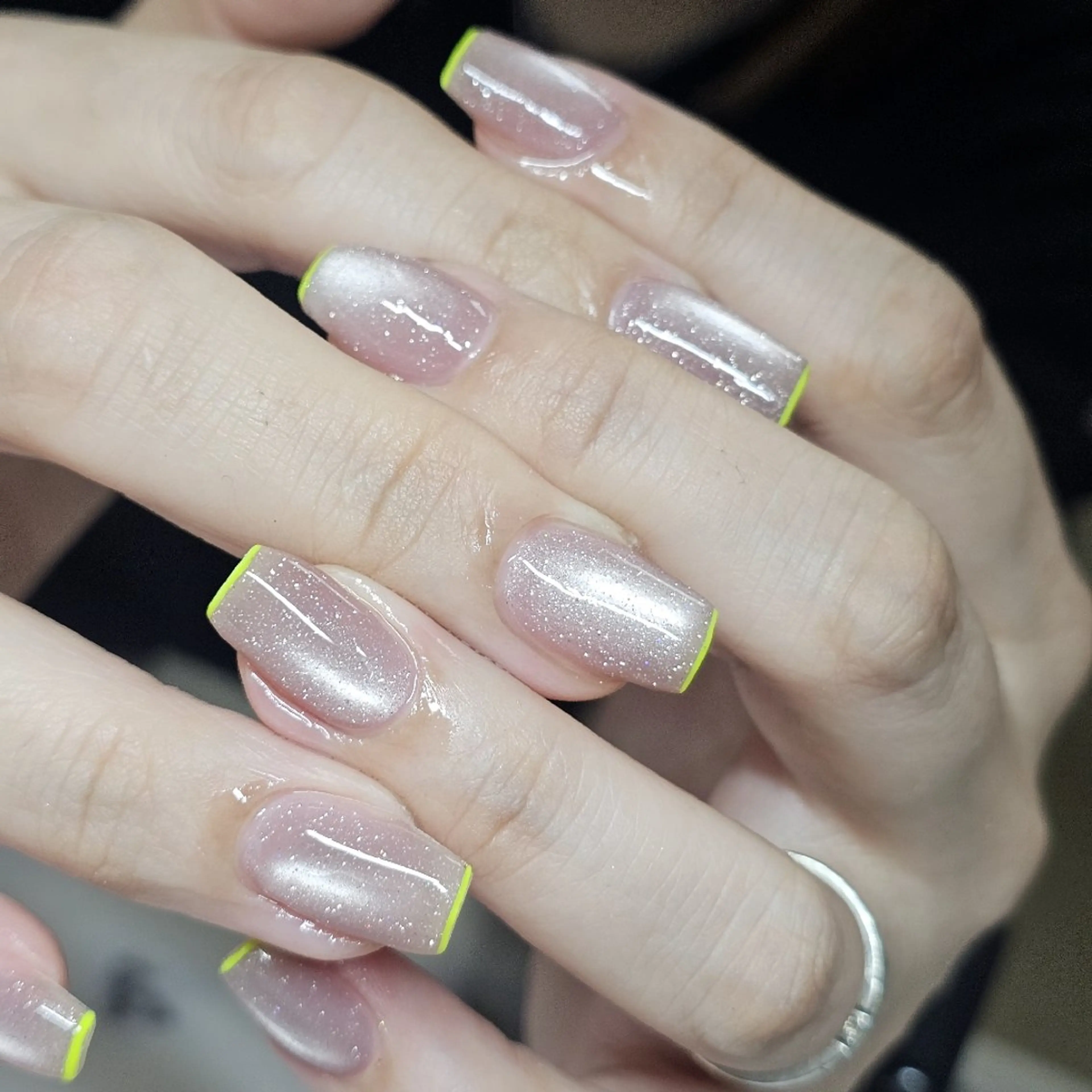 ネイル 黄色 ハンドネイル ★Blanche ☆neige★のネイルデザイン