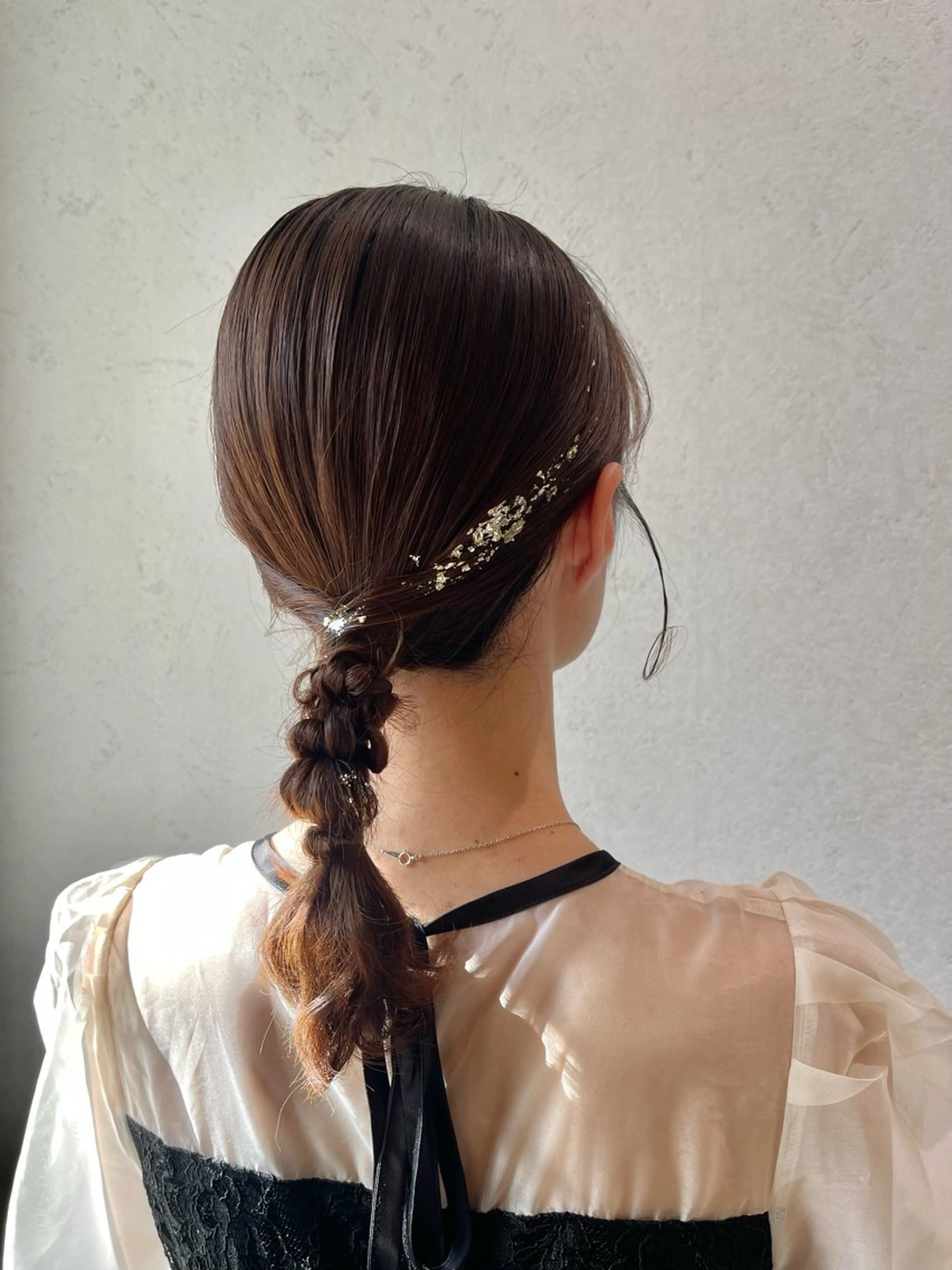 ヘアアレンジ ポニーテール 結婚式・ブライダル 卒業式のヘアスタイル ヘアセット charm《銀座》 ヘアセット/縮毛矯正のヘアスタイル