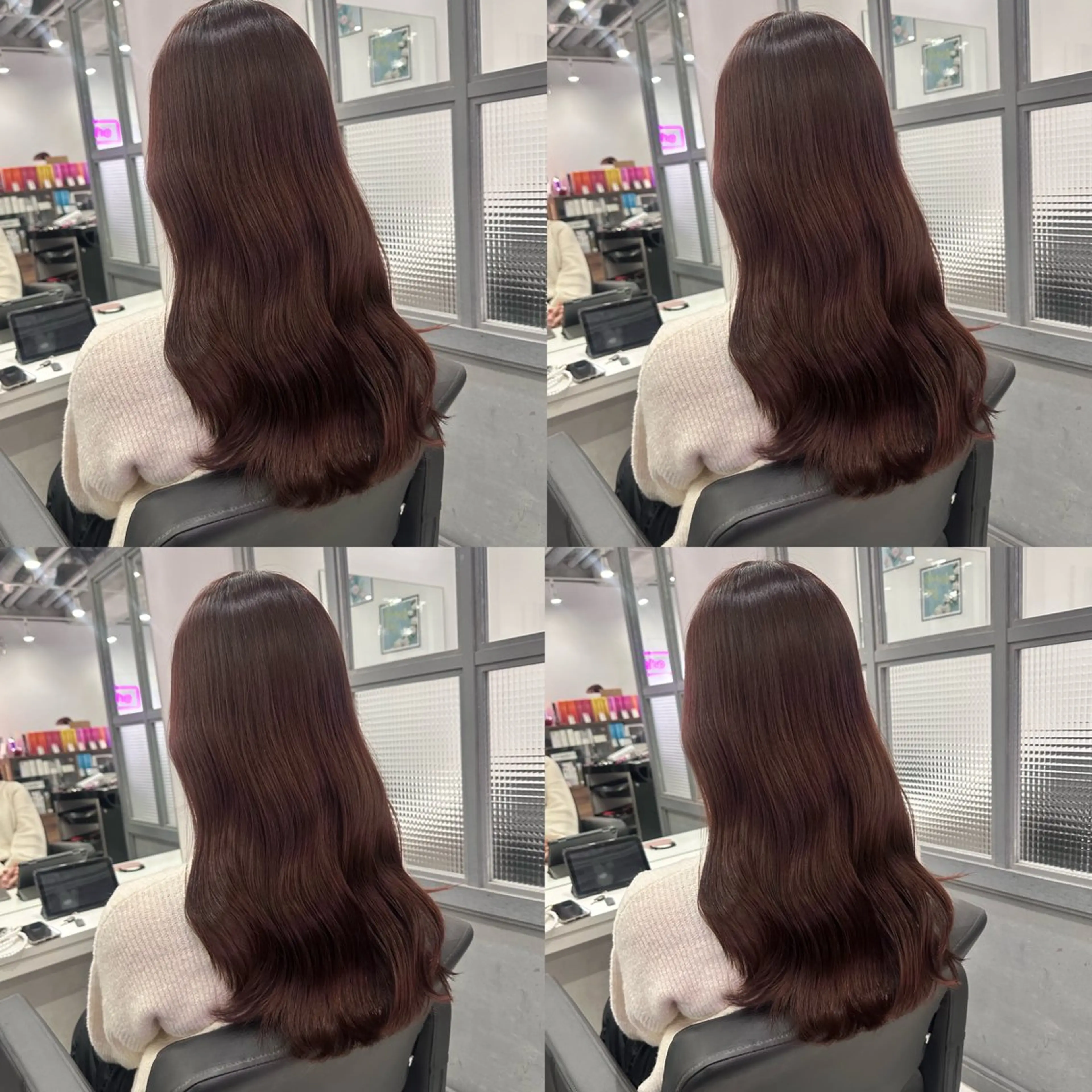 ロング カラー カット ヘアカラー トリートメント 髪質改善×矯正🫧 韓国ヘアasamiのヘアスタイル