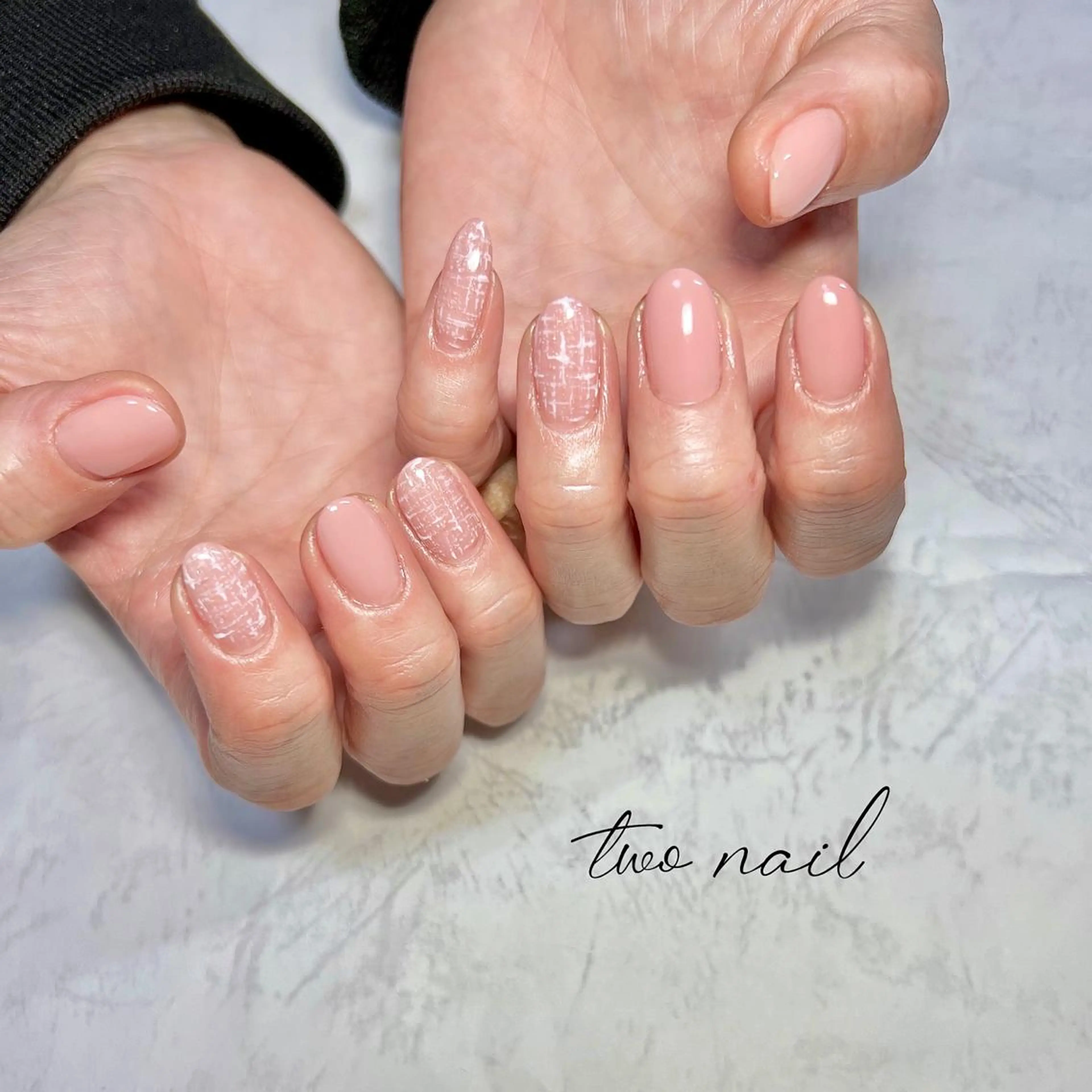 ネイル アートネイル フットネイル ハート ニュアンスネイル ホワイト two nailのネイルデザイン