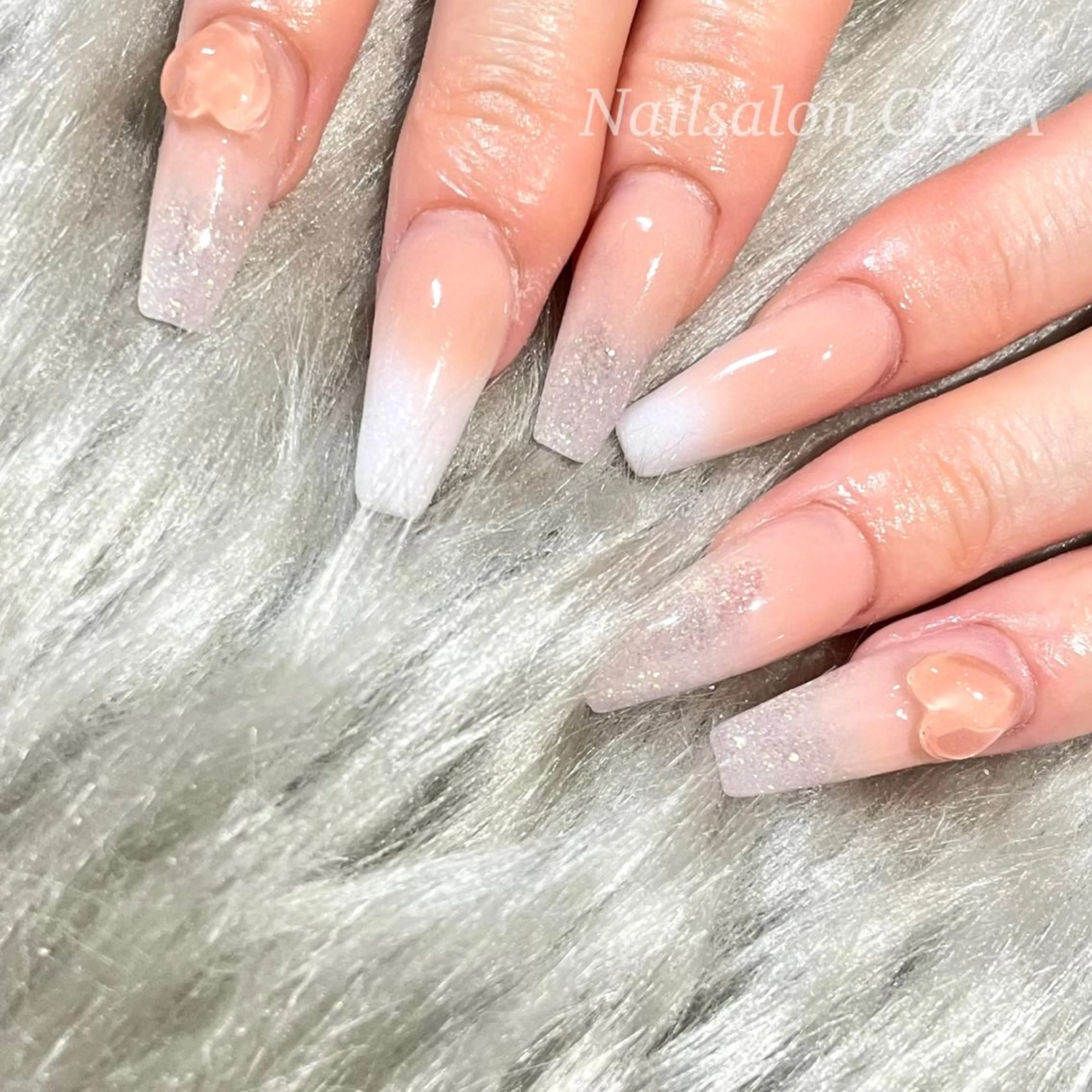 ネイル ハート ハンドネイル NailSalon CREAのネイルデザイン