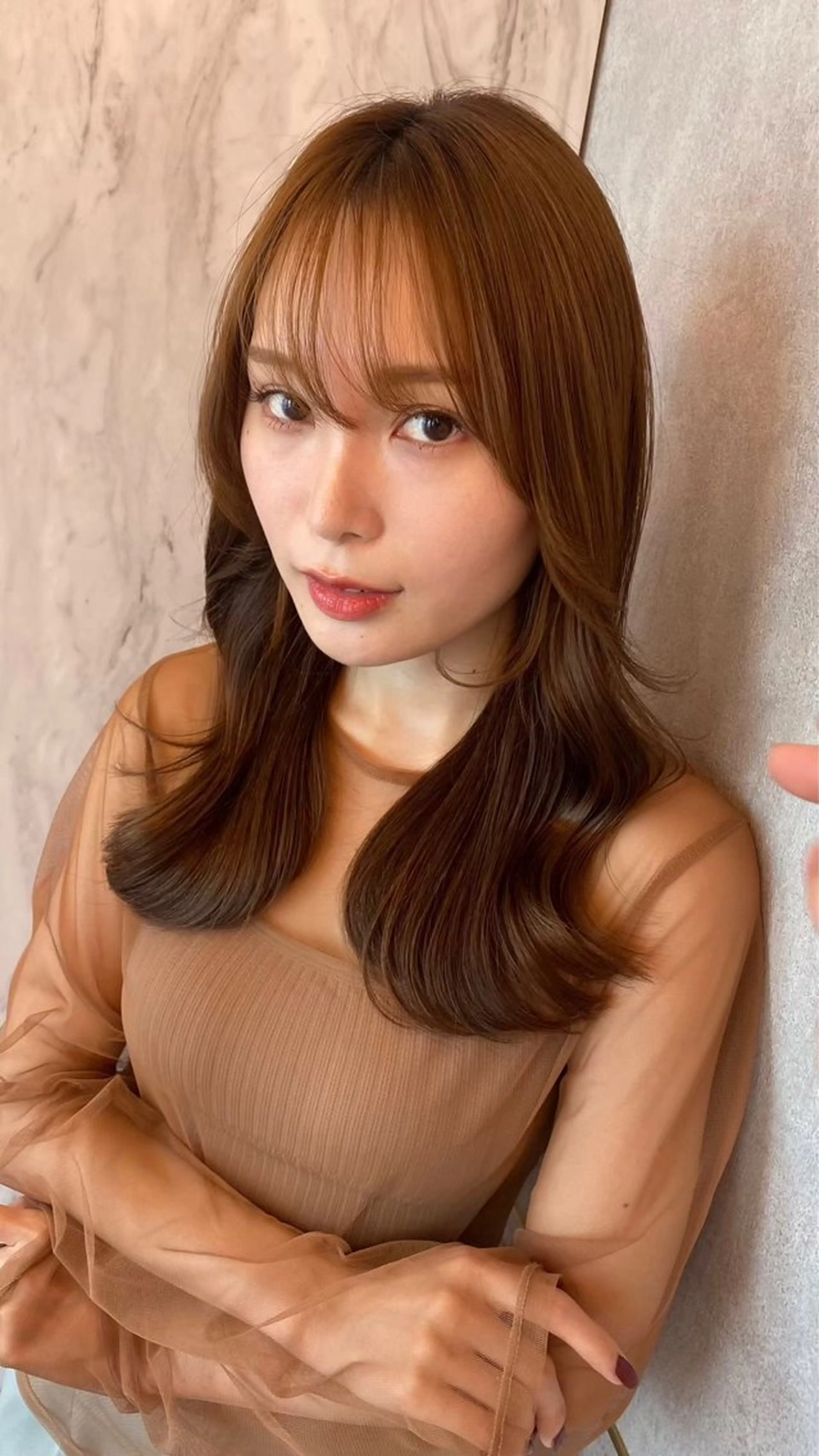 カラー 絶対垢抜けレイヤー/ 透明感カラーリョウヤのヘアスタイル