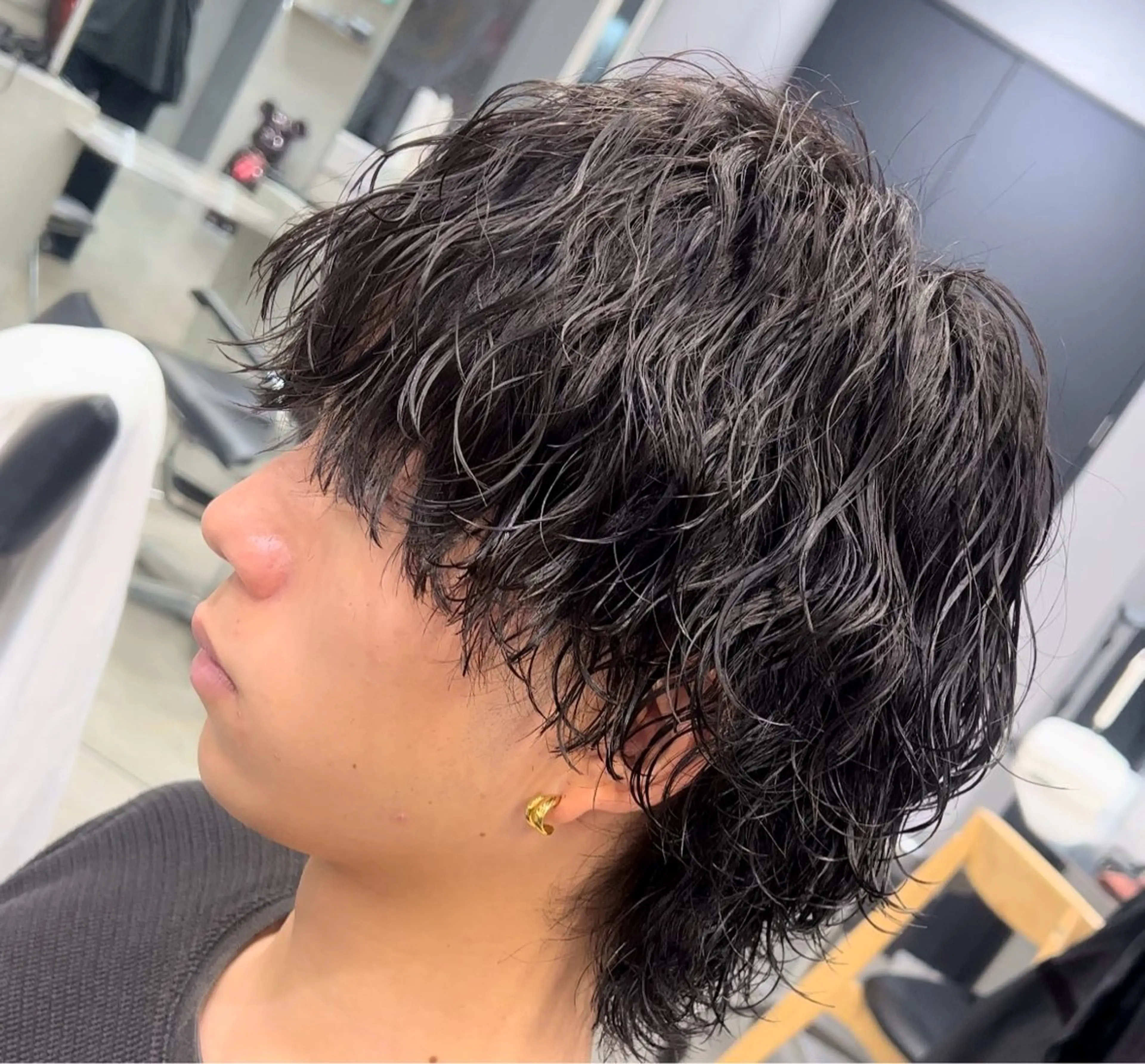 セミロング パーマ メンズ fifth 石川 凪のヘアスタイル
