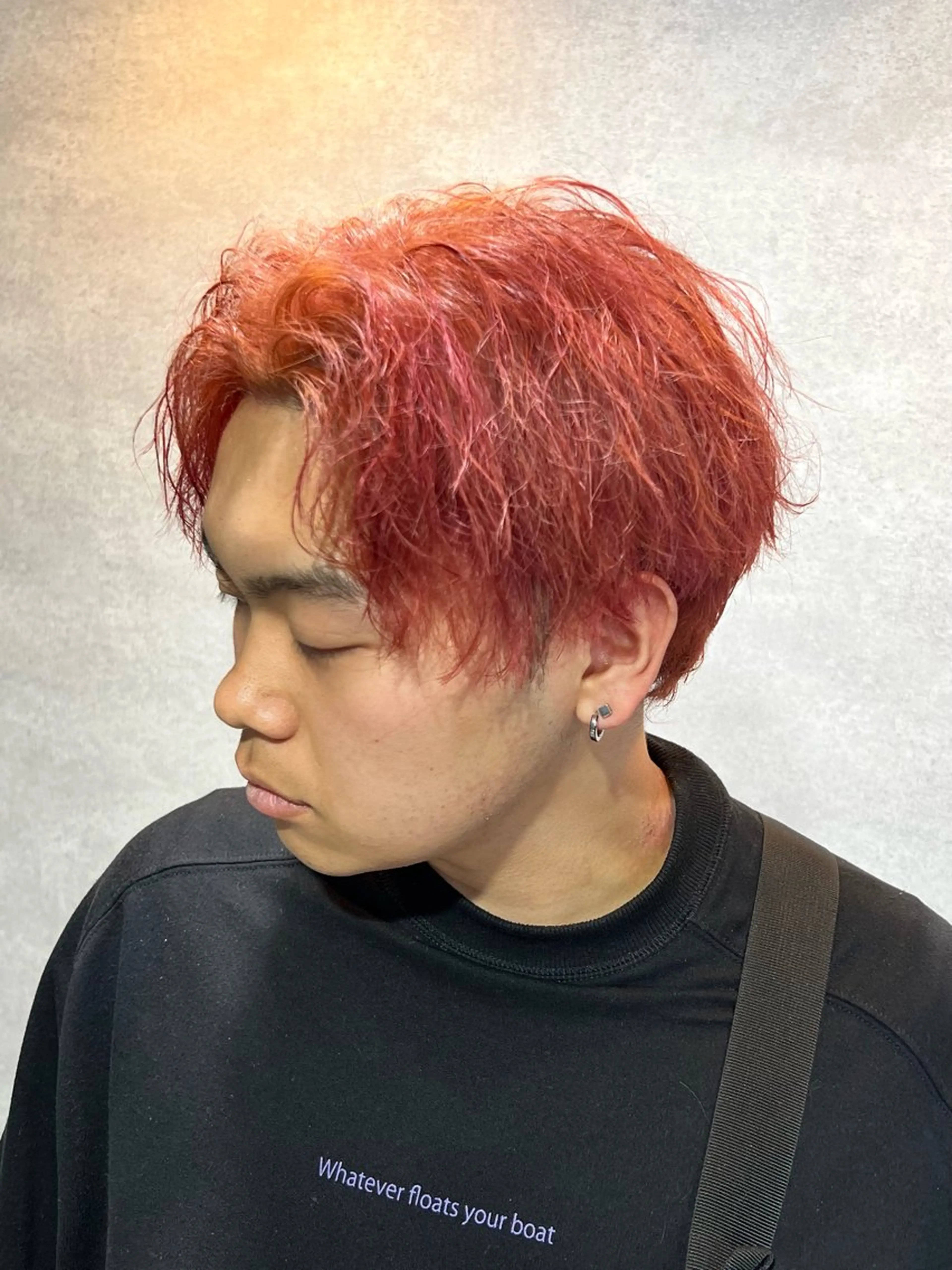 ショート カラー パーマ ヘアアレンジ メンズ センターパート メンズハイライト メンズメッシュ マッシュ メンズパーマ カット ヘアカラー トリートメント ヘッドスパ ヘアセット 仕上がり満足度No. 1🔥BLUCK🔥のヘアスタイル