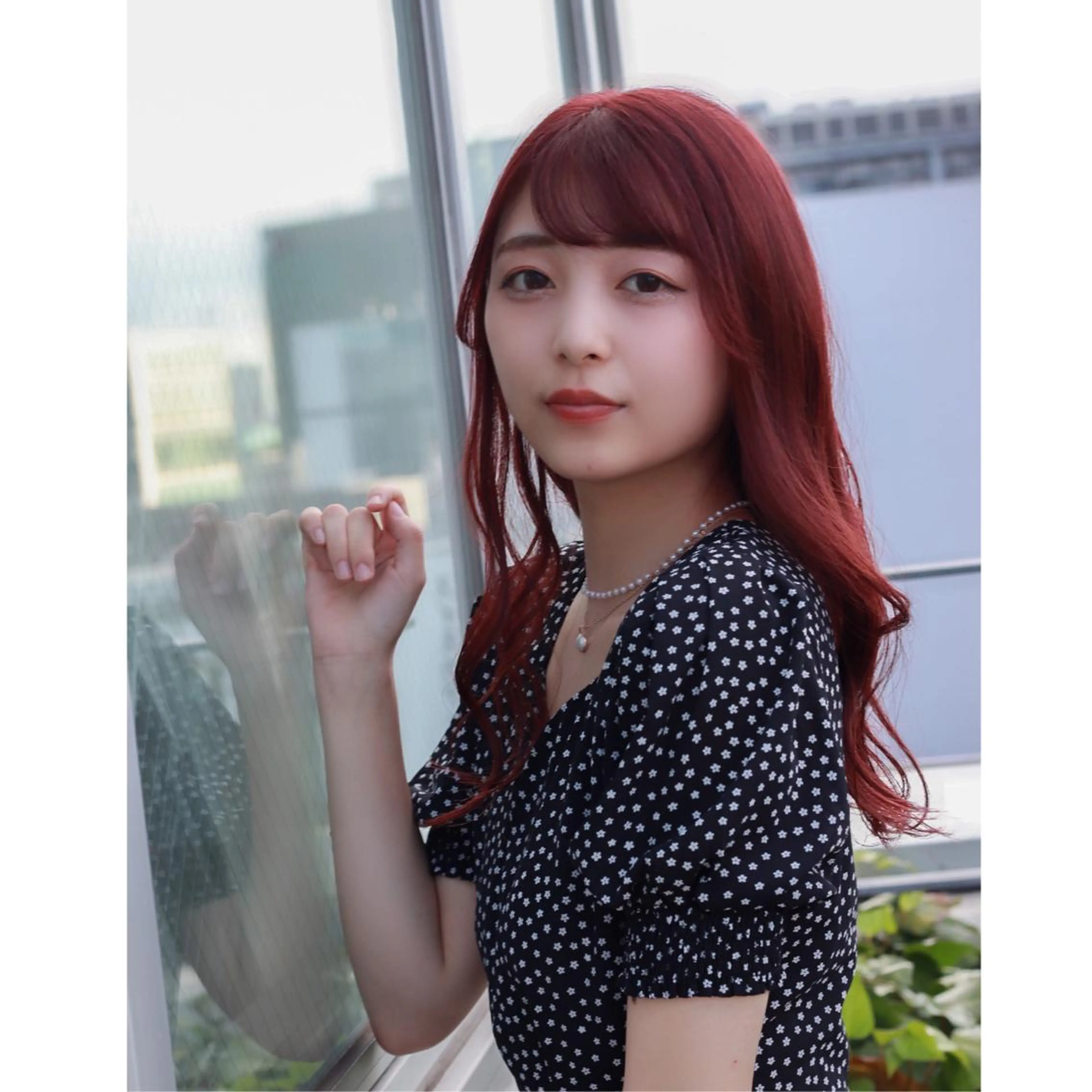 ロング カラー レッドカラー equal銀座所属・equal銀座 黒田💚のヘアスタイル