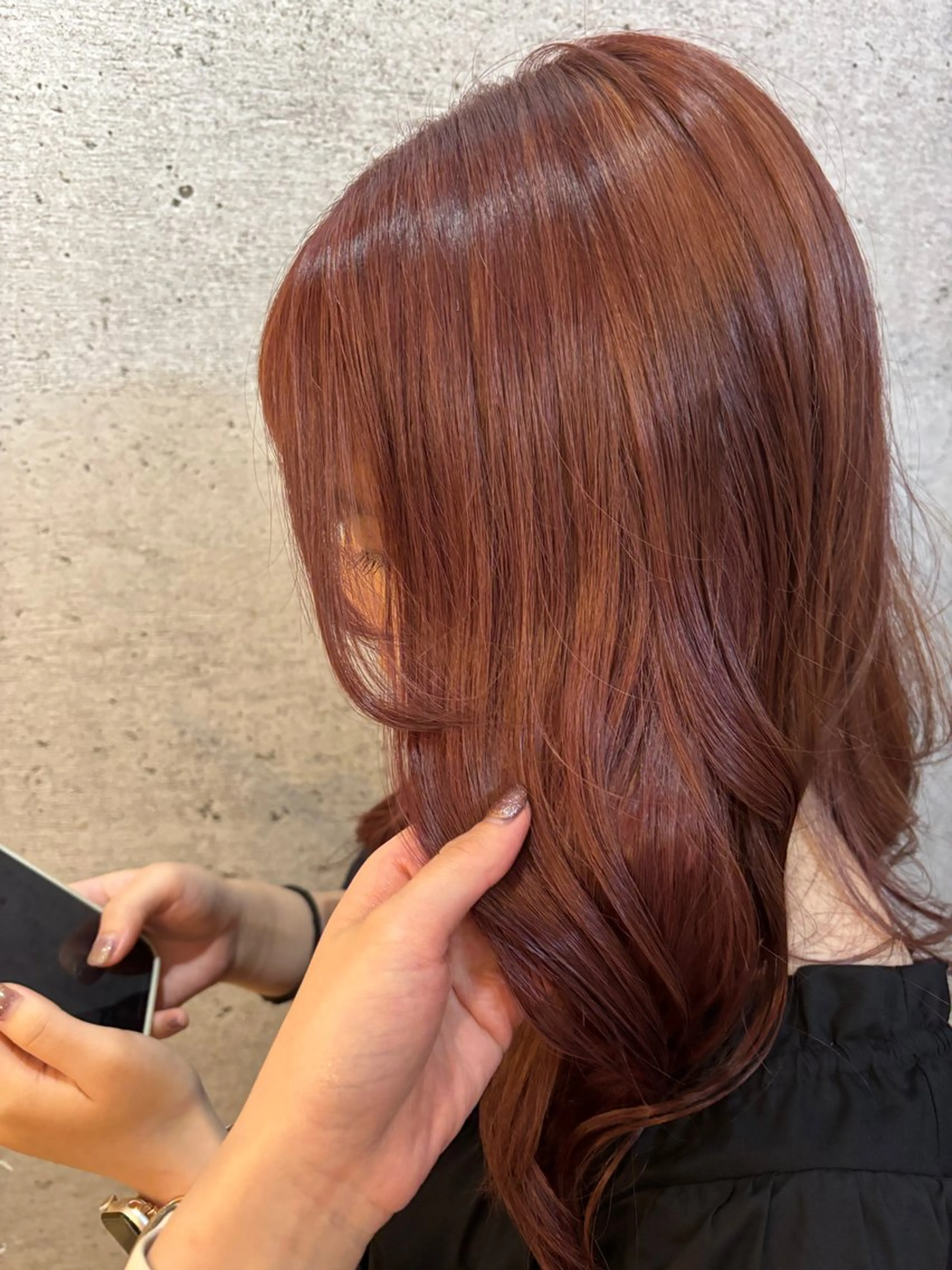 ロング カラー Rio/ベージュ/ レイヤーカットのヘアスタイル