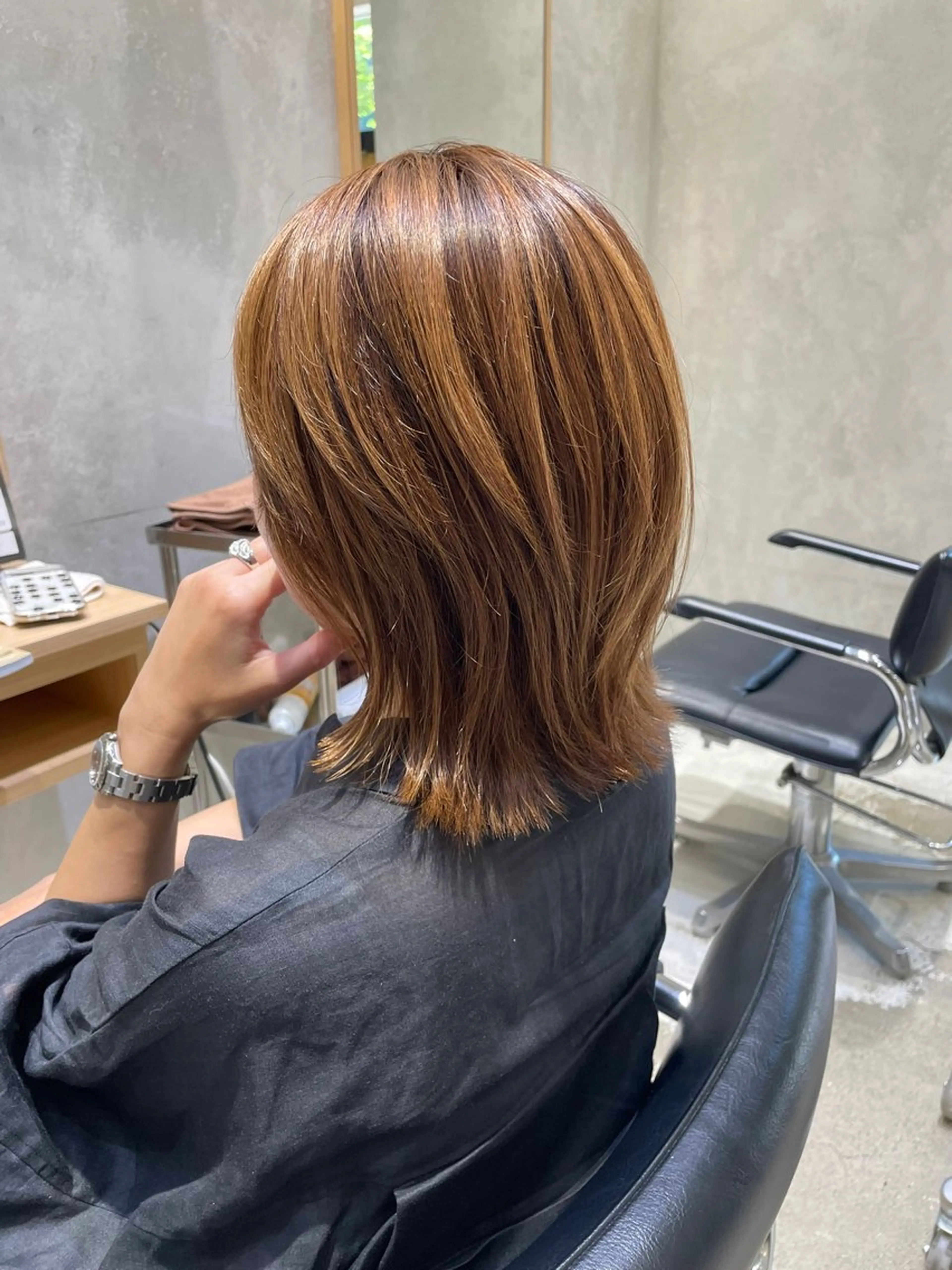 ミディアム カラー 吉田 宙生のヘアスタイル