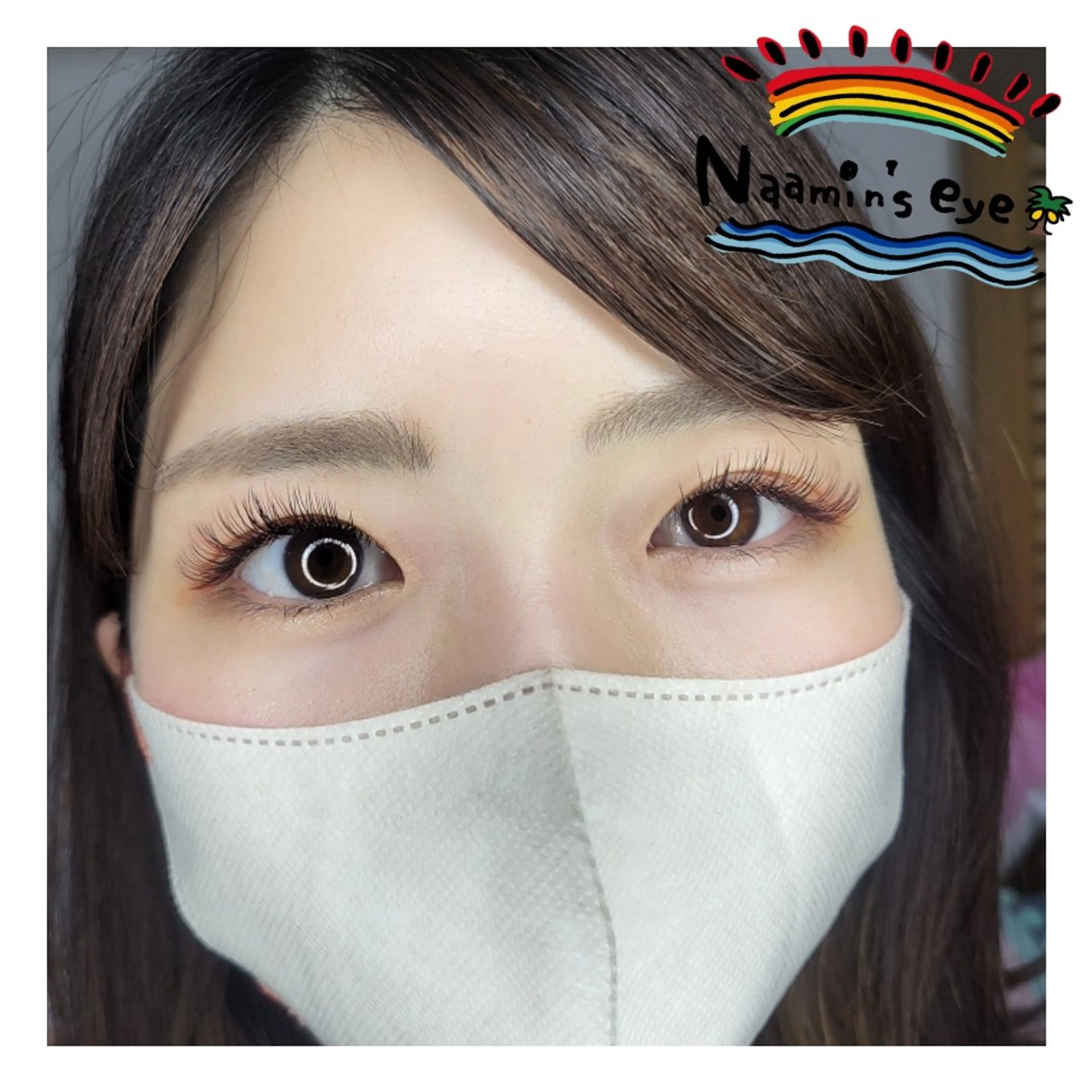 マツエク・マツパ Cカール カラーマツエク フラットラッシュ Naamin's eyeのマツエク・マツパデザイン