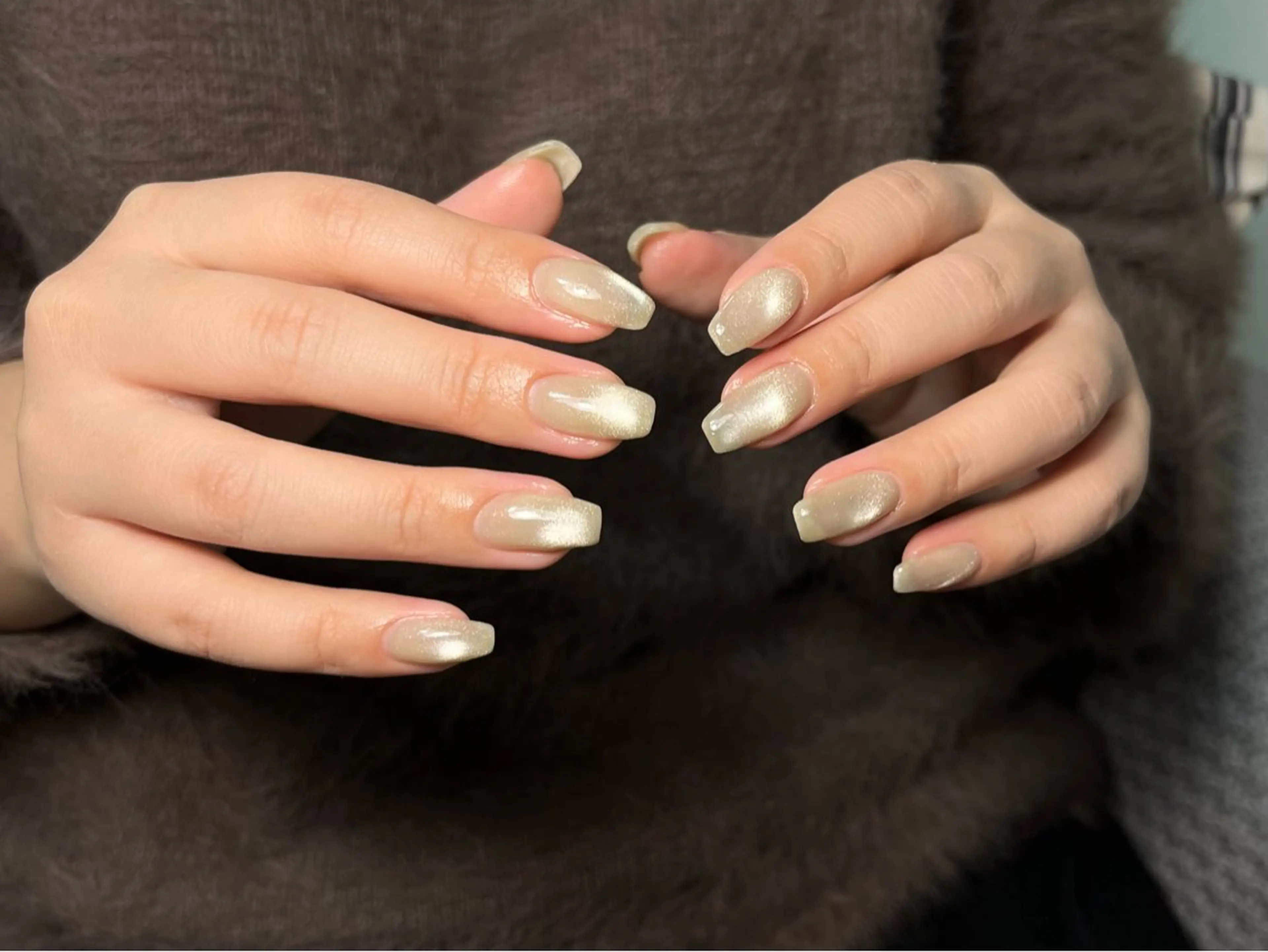 ネイル マグネットネイル ワンカラーネイル スクエアネイル nailsalon 702  小夏のネイルデザイン