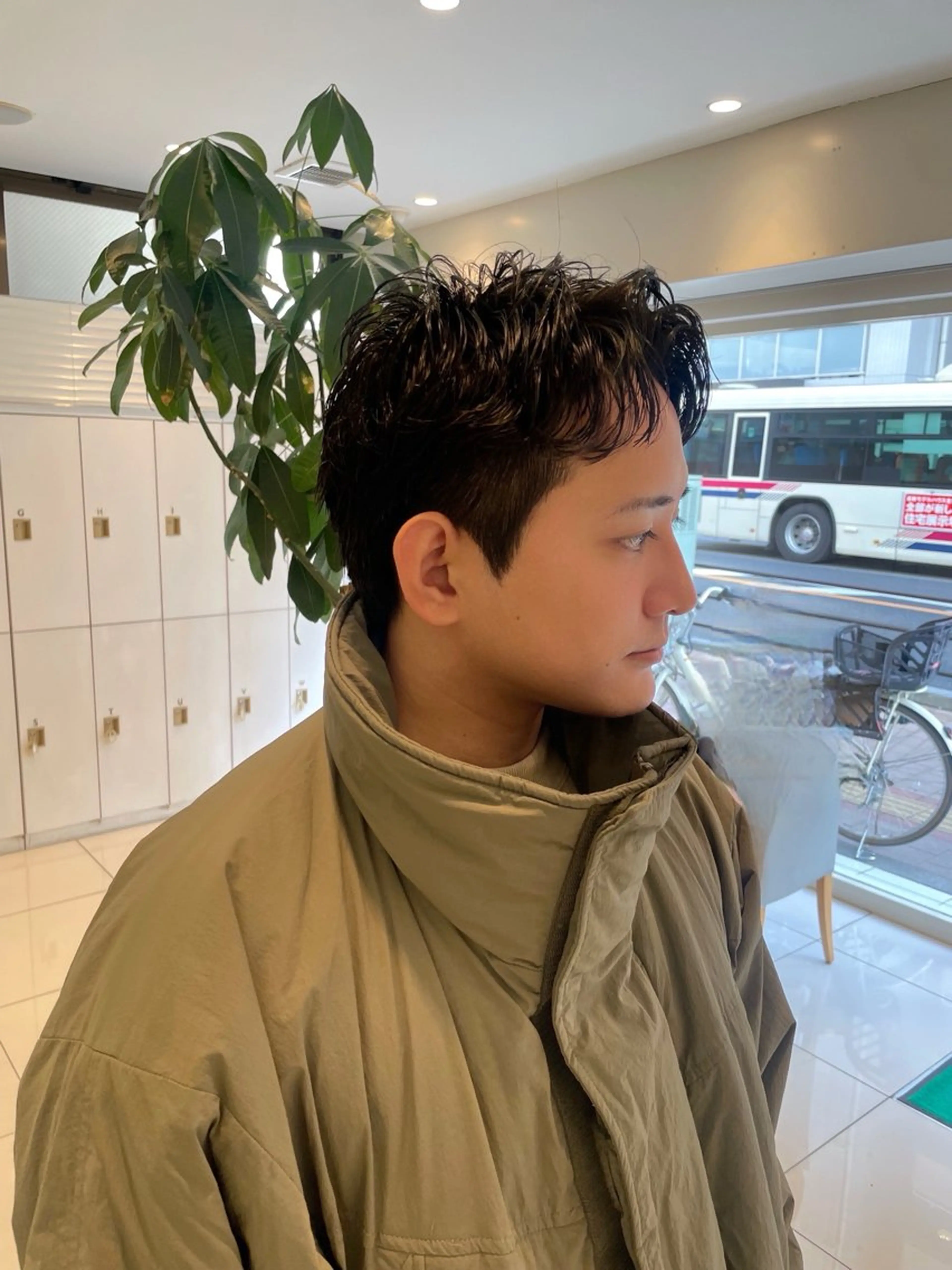 ショート パーマ メンズ メンズパーマ 樋笠 知佳のヘアスタイル