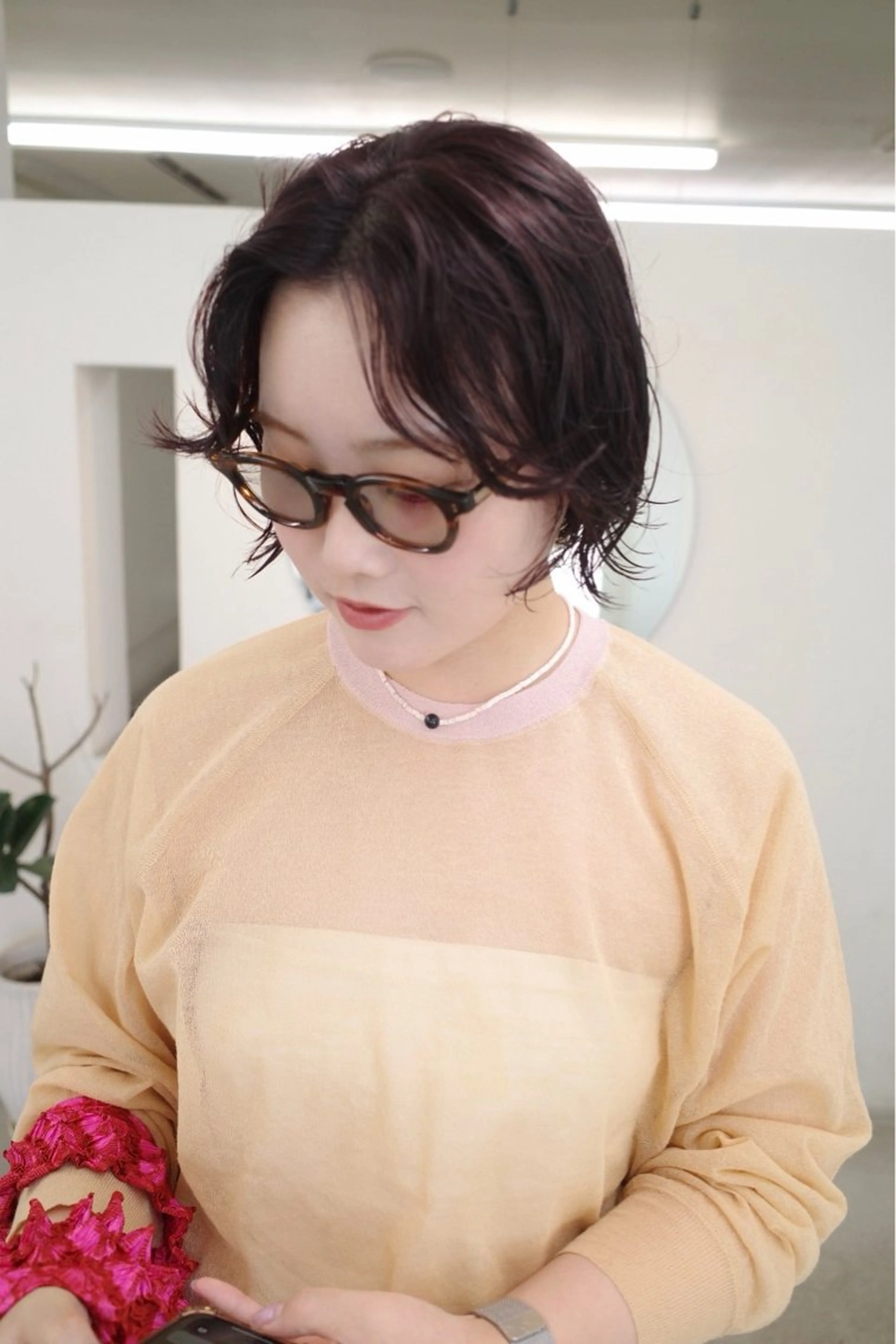 カラー ダブルカラー ヘアカラー hana. /ロングカットモデルのヘアスタイル