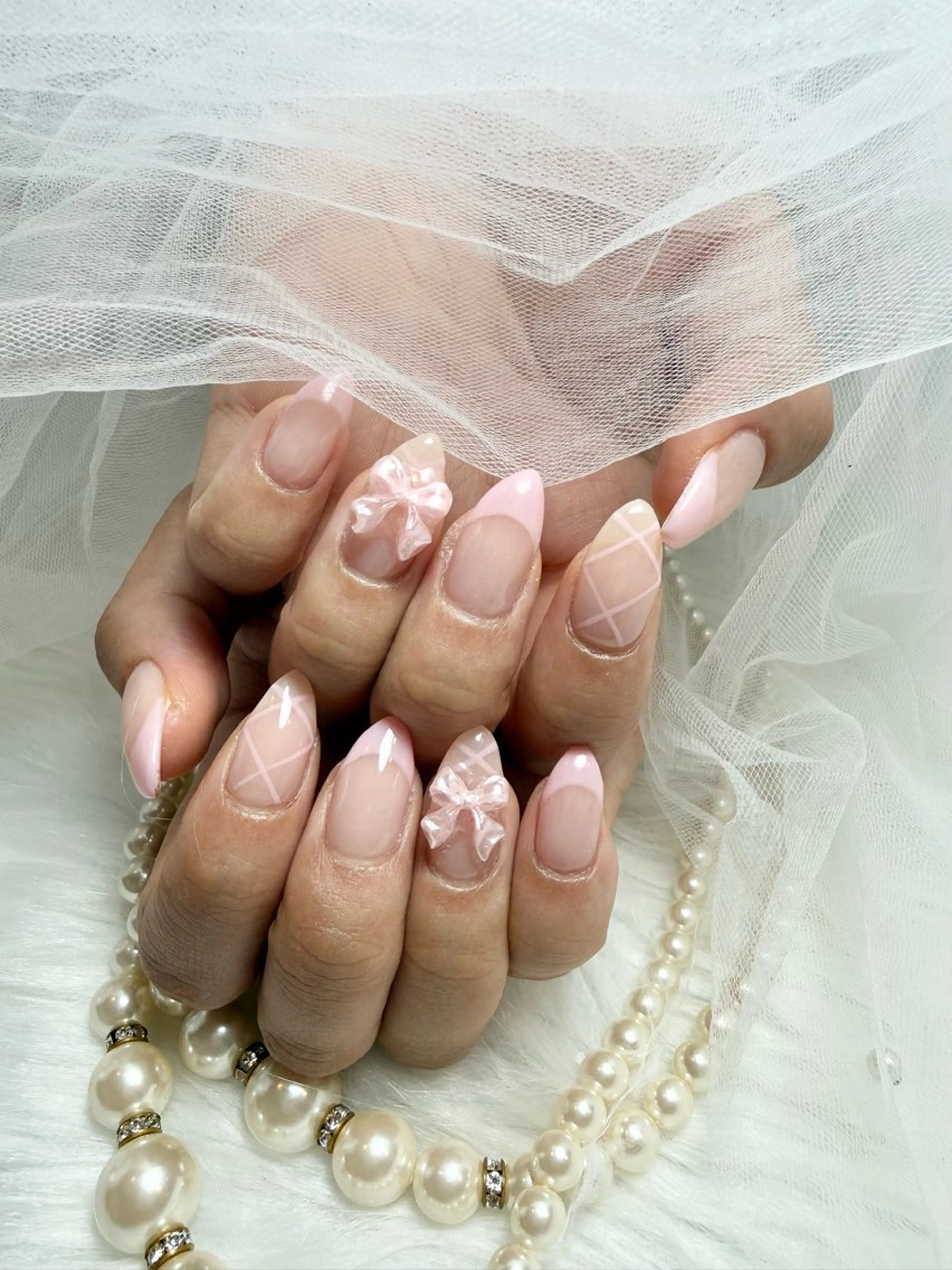 セミロング ハンドネイル Conjunim MAMI🎀✨のネイルデザイン