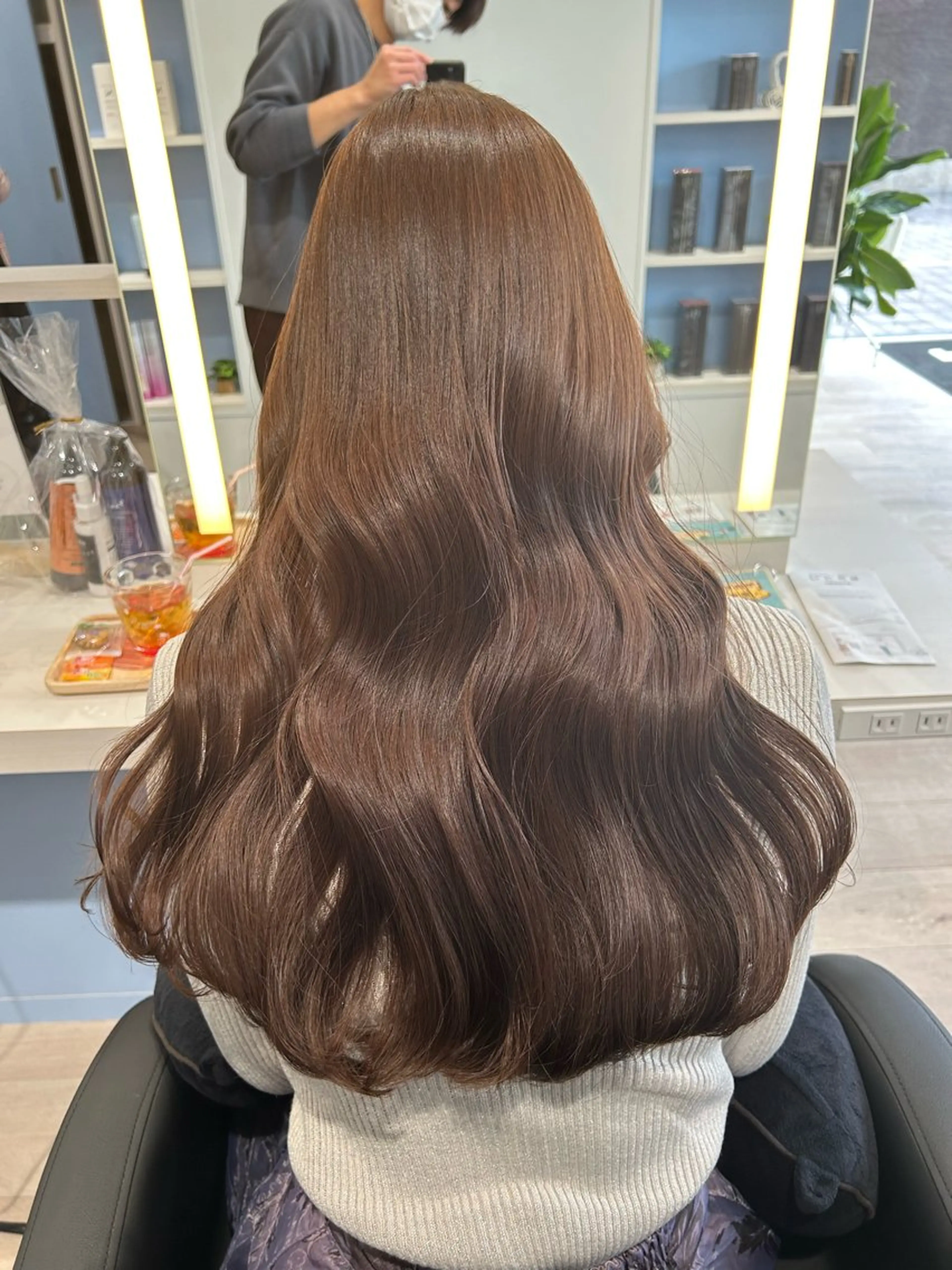 ロング カラー ブリーチ ダブルカラー ブリーチなしカラー 篠原 大稀のヘアスタイル