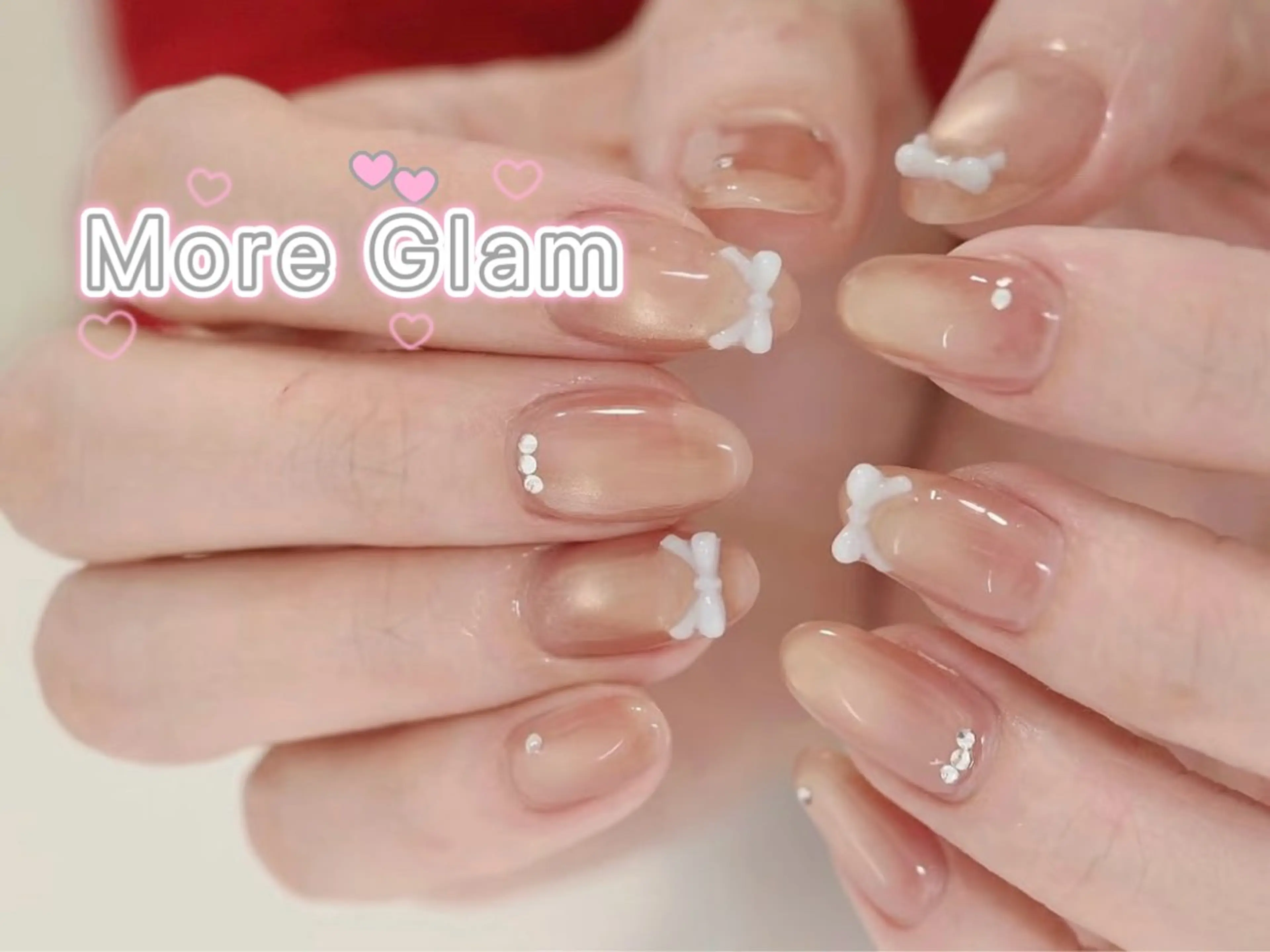 ミディアム ハンドネイル more glam 原宿店のネイルデザイン