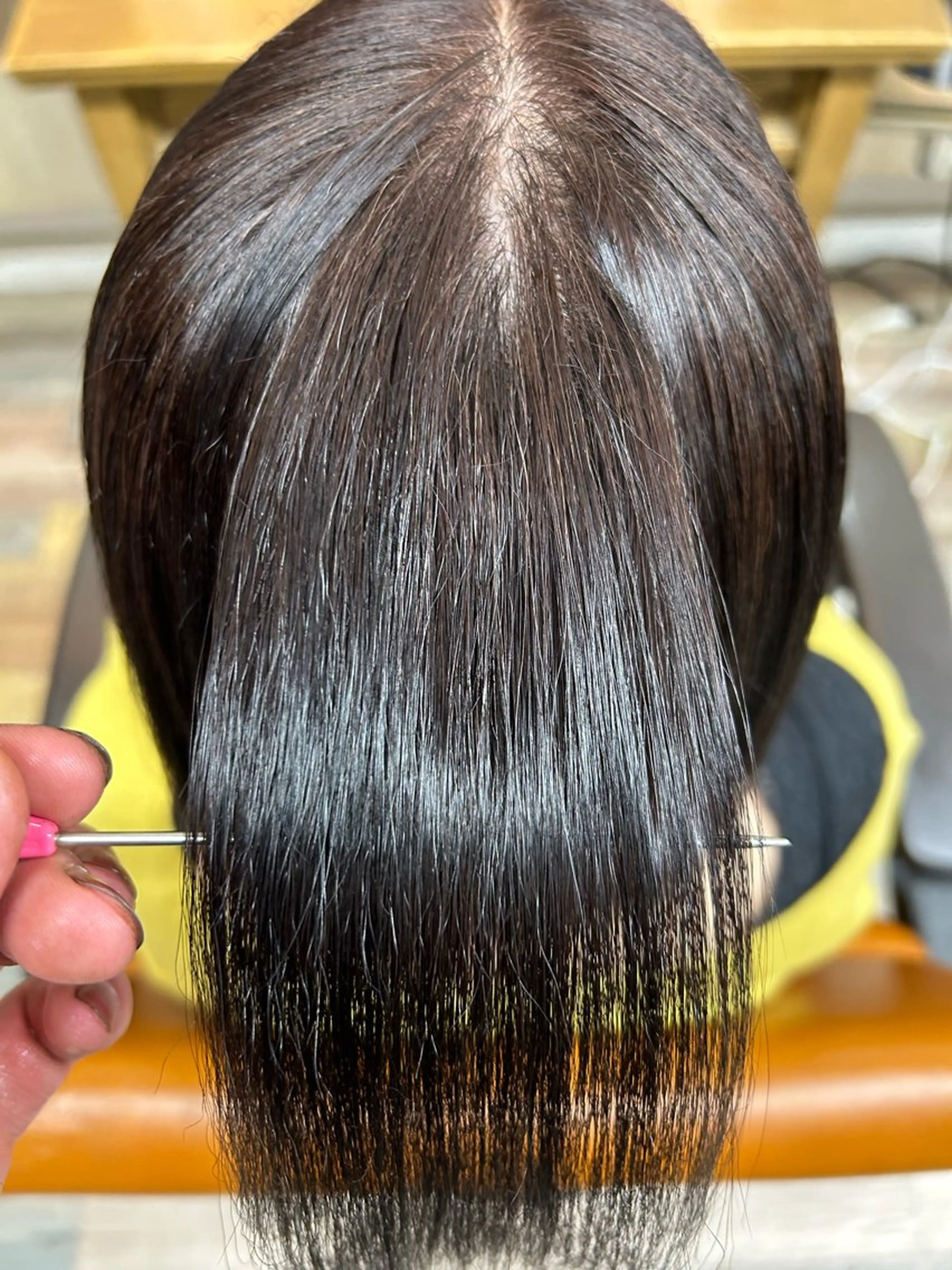 セミロング 髪質改善 縮毛矯正 酸性ストレート 縮毛矯正 トリートメント 志賀　輝/ハイライト /縮毛矯正/髪質改善のヘアスタイル