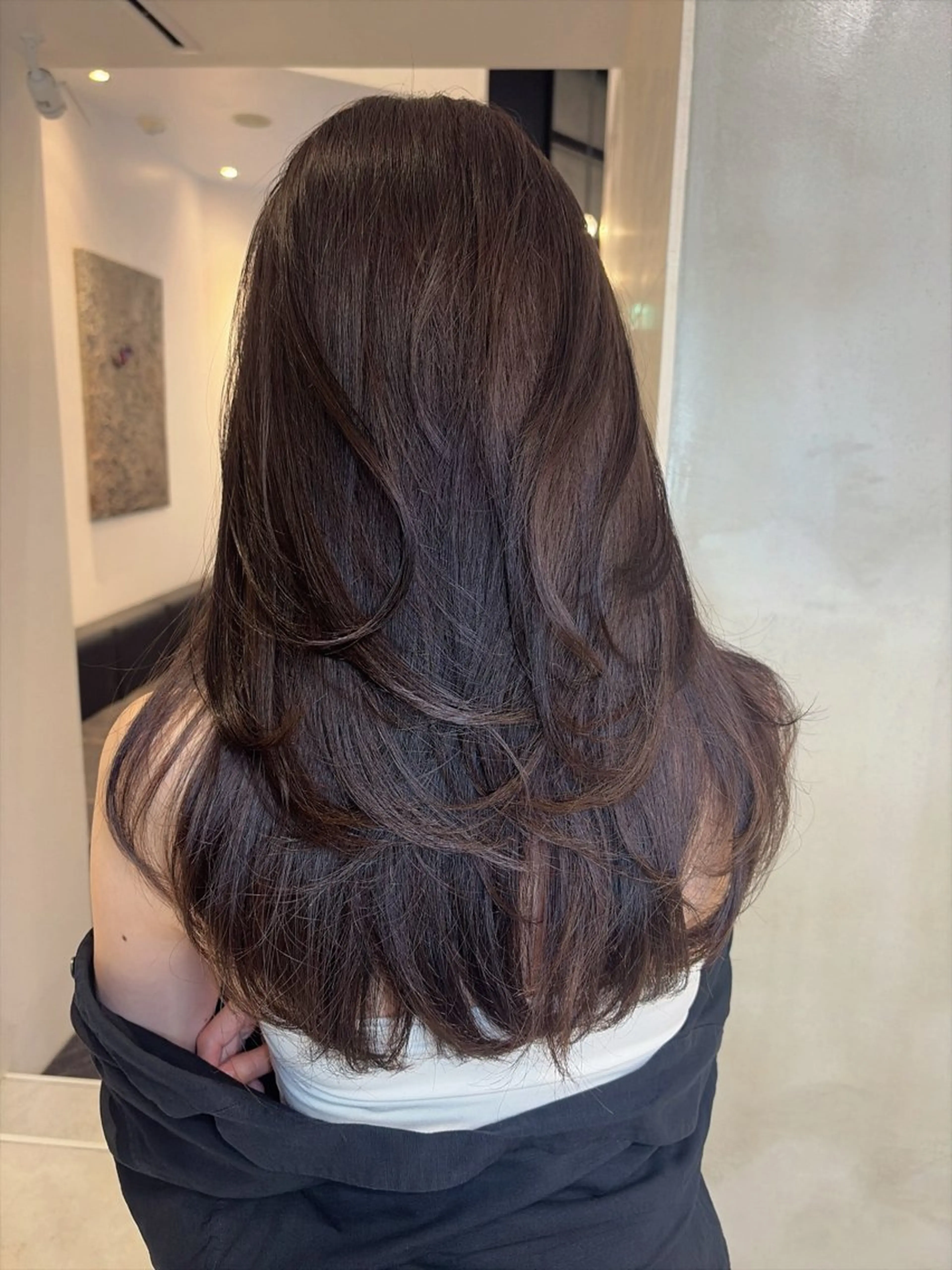 ロング カット ヘアカラー 海野翔吾🇨🇳 ワンホンレイヤーのヘアスタイル