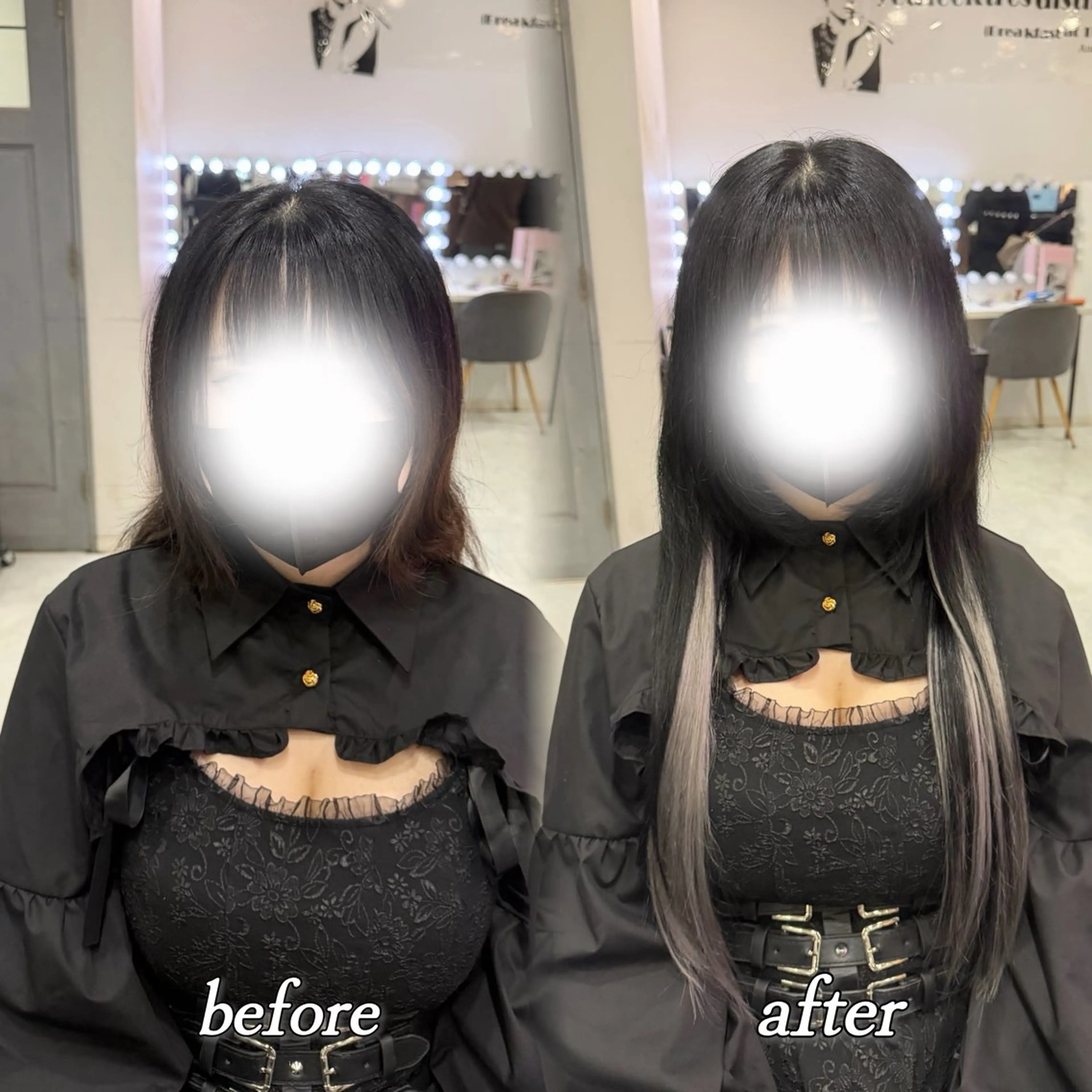 ロング カラー ヘアカラー エクステ 🦋REISA🦋 エクステ×ハイトーンのヘアスタイル